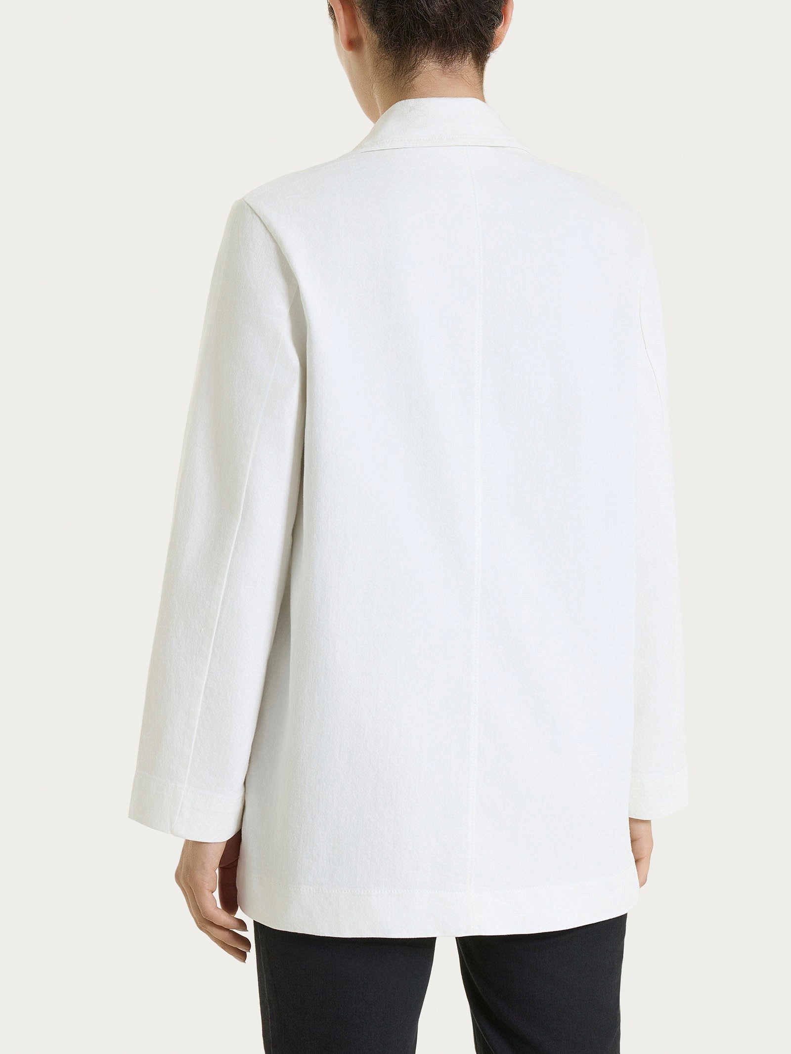 Ragno Super Denim Blazer Over Bianco Destrutturato