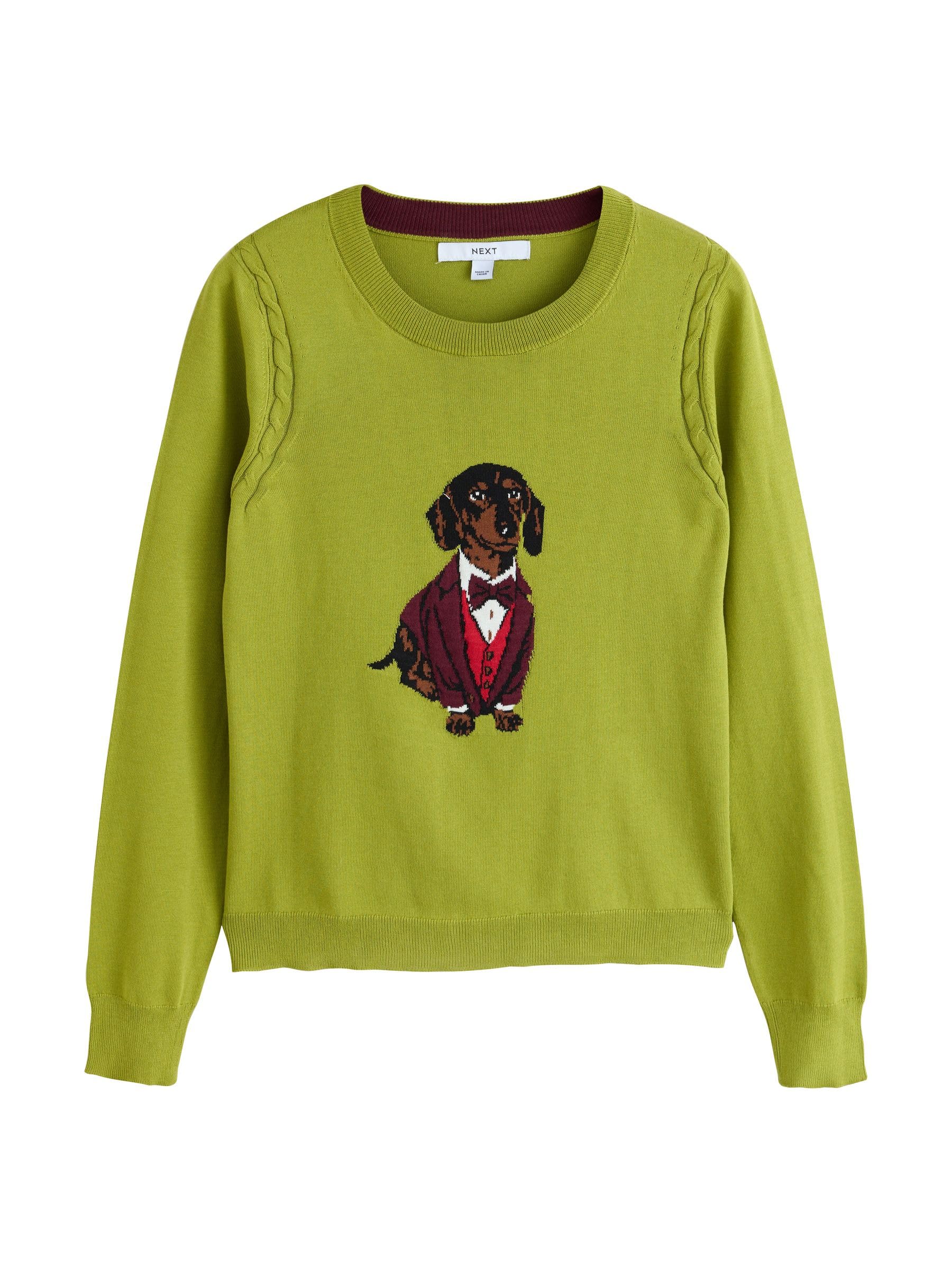 Next maglione donna girocollo misto cotone XS verde