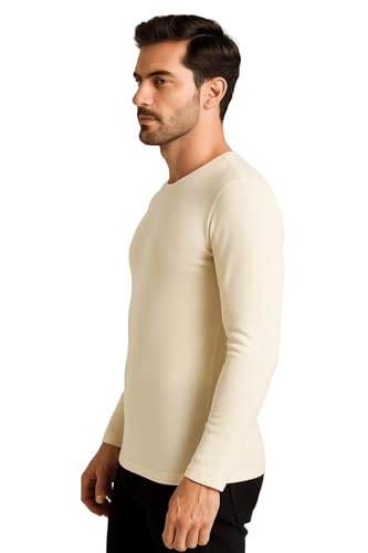 Lady C Maglia Intima Uomo Cotone e Lana Manica Lunga Termica