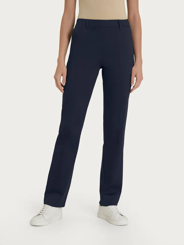Ragno Satin Power pantalone dritto con tasche blu satinato