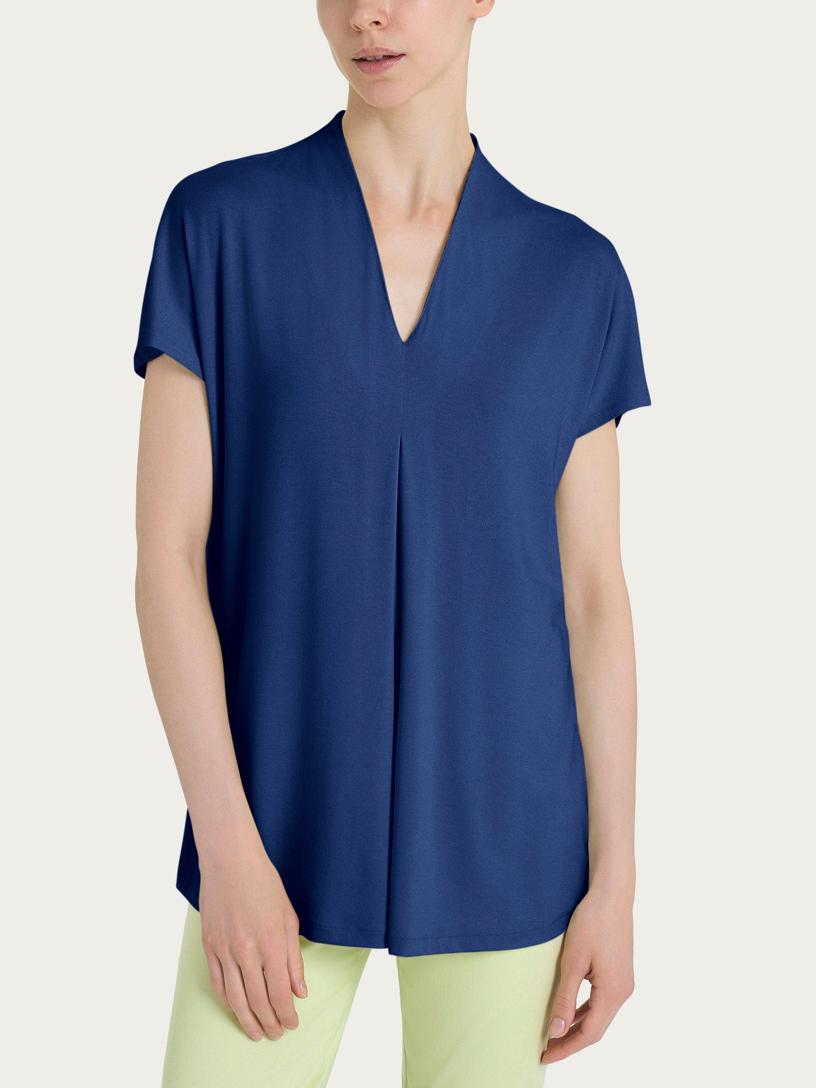 Ragno Crêpe Maglietta Scollo V Kimono Blueberry Viscosa