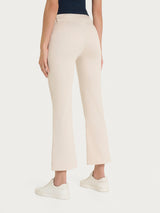 Ragno Satin Power Cropped Flare pantaloni Champignon cotone stretch