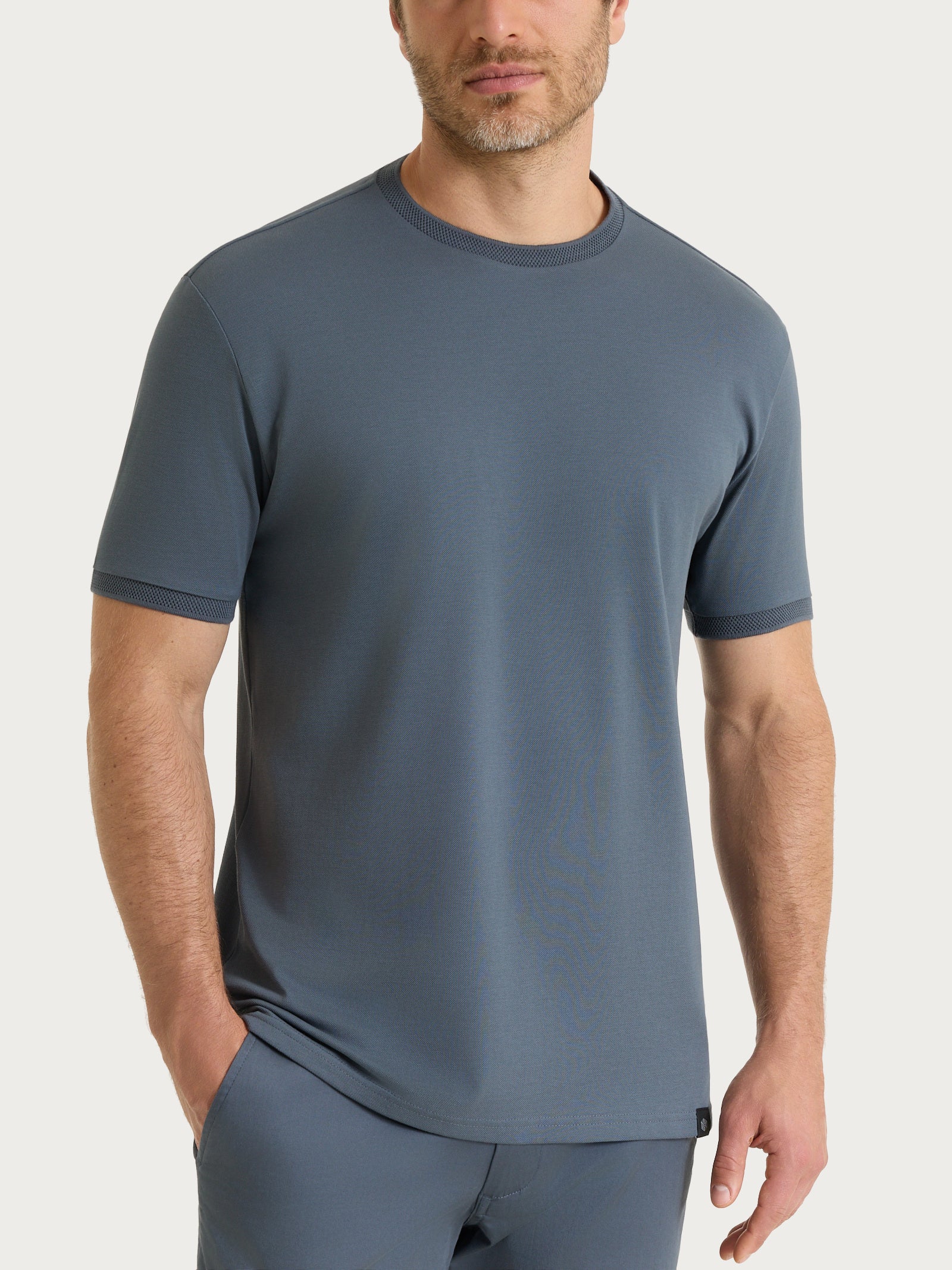 Ragno T-shirt Girocollo Turbulence Puro Cotone Piquet Uomo