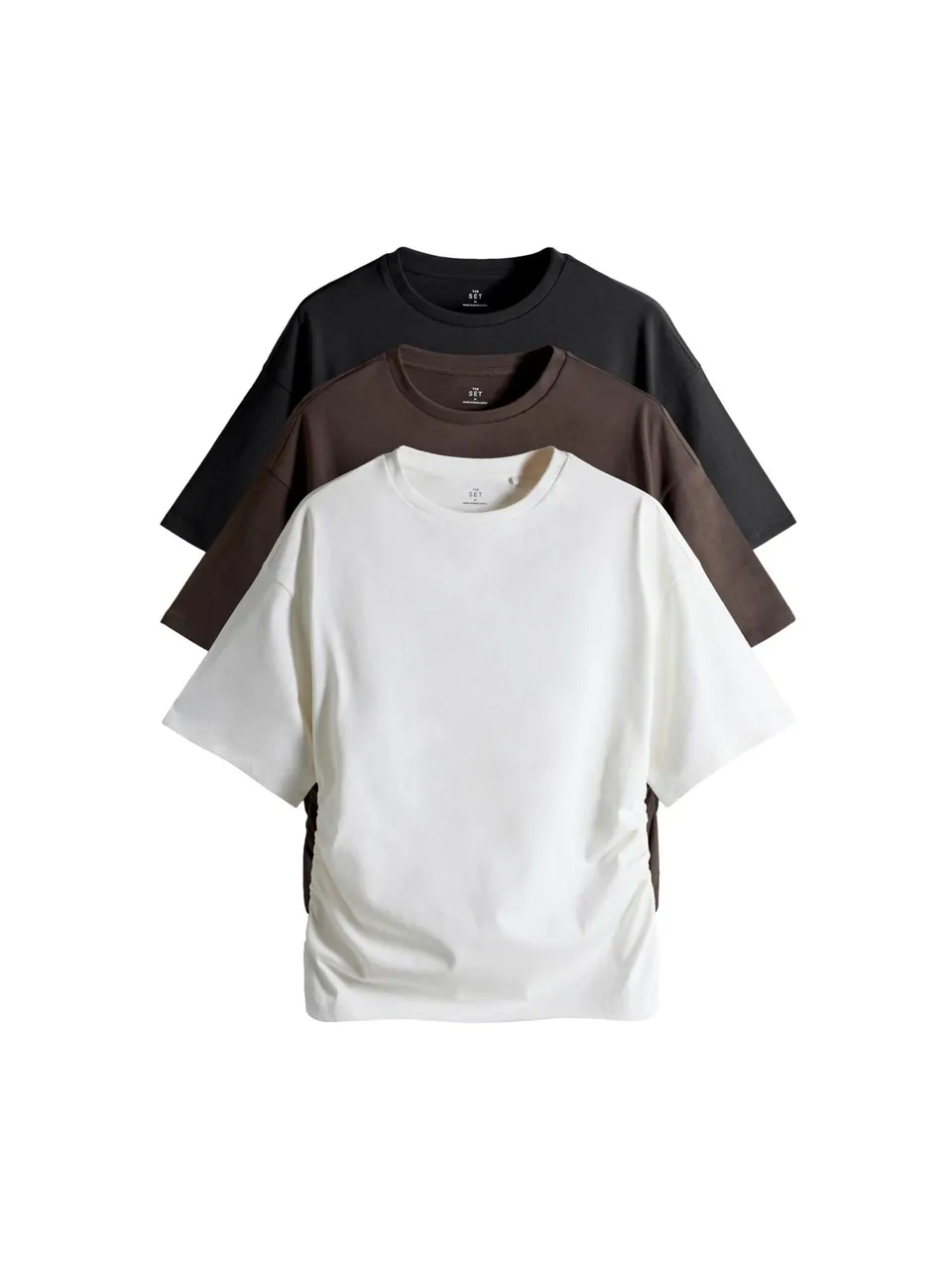 Geo Next The Set t-shirt arricciata manica corta 3 pezzi cotone