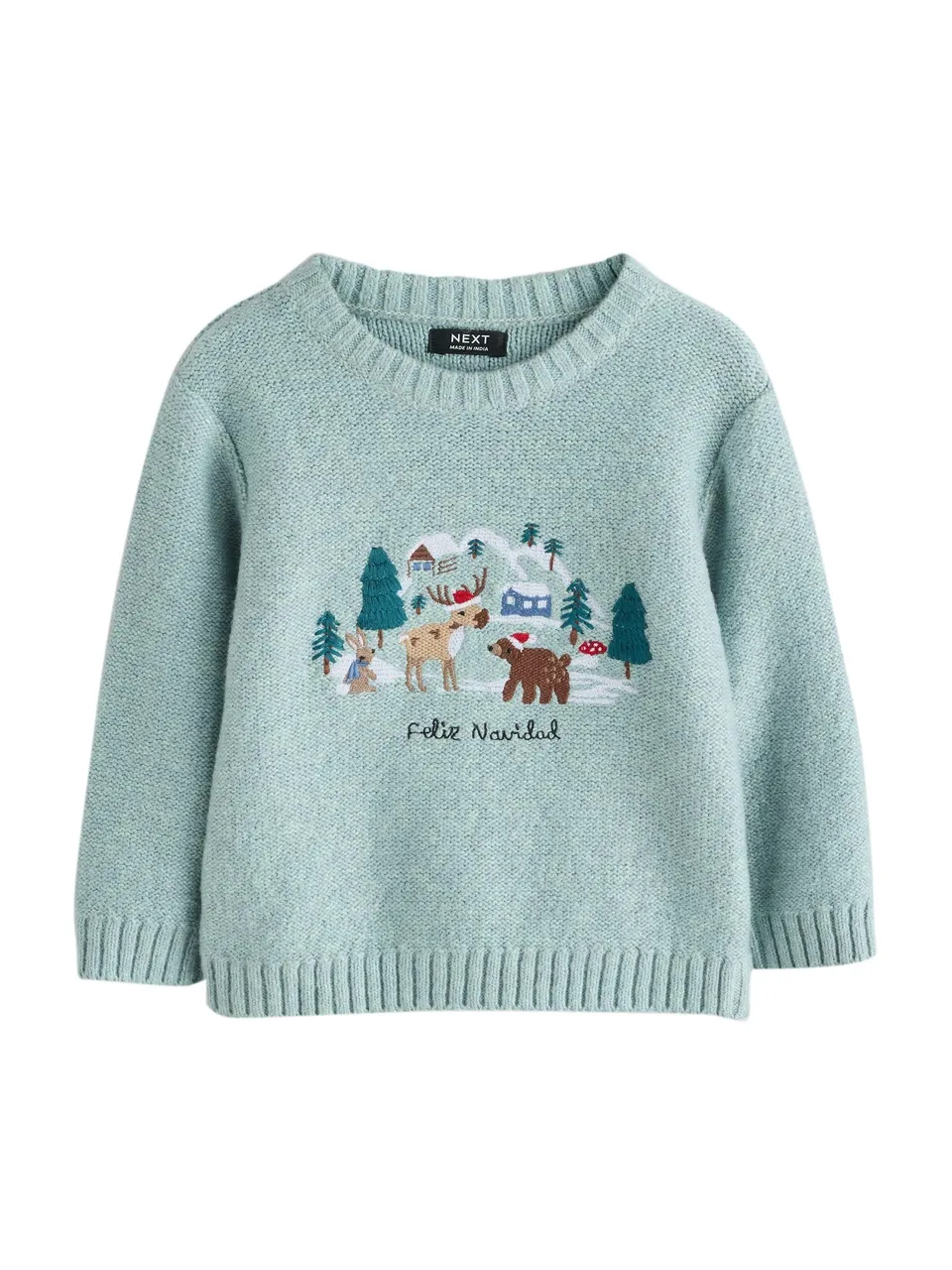 Next Maglia Natale Bambino Lavorata a Maglia Mineral Blue