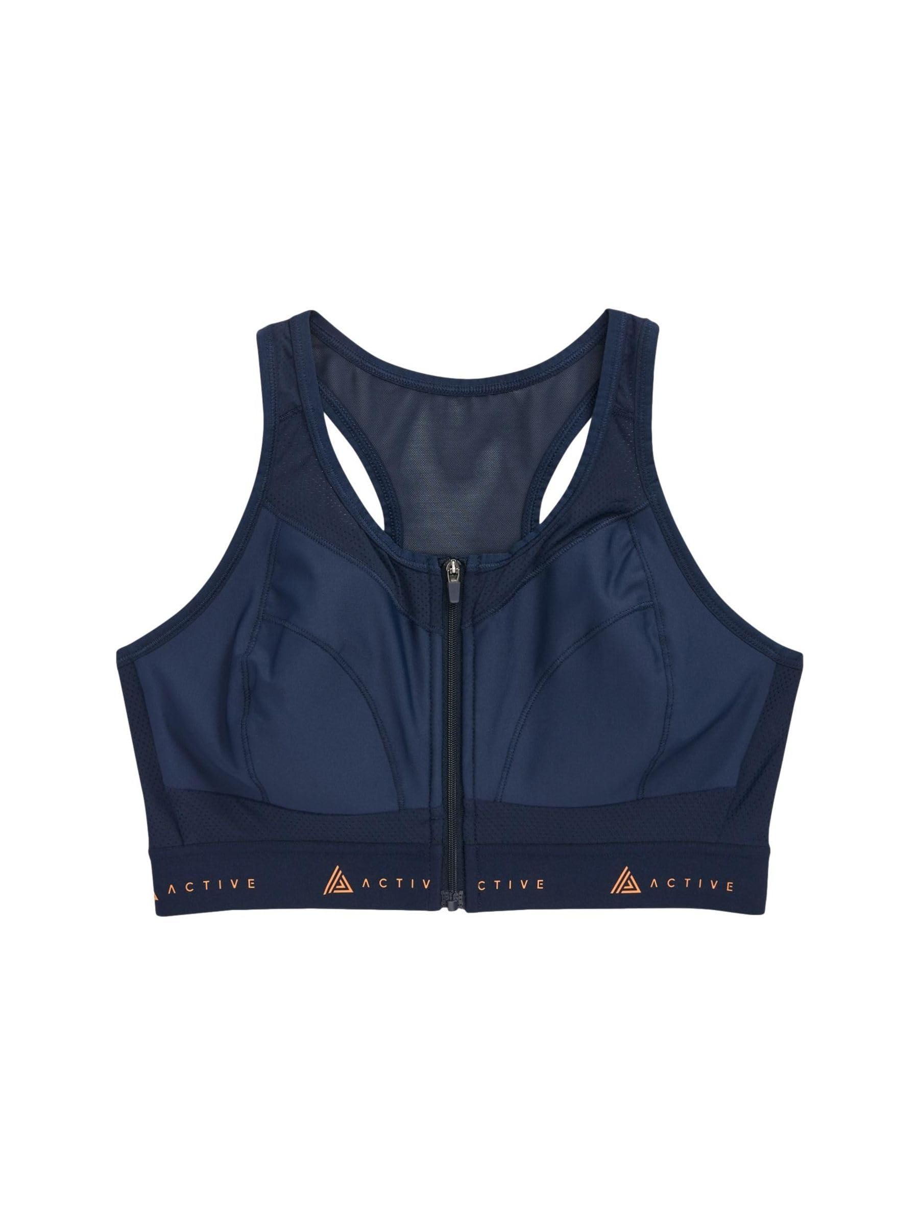 Next Reggiseno sportivo alto impatto DD+ 3E blu navy zip