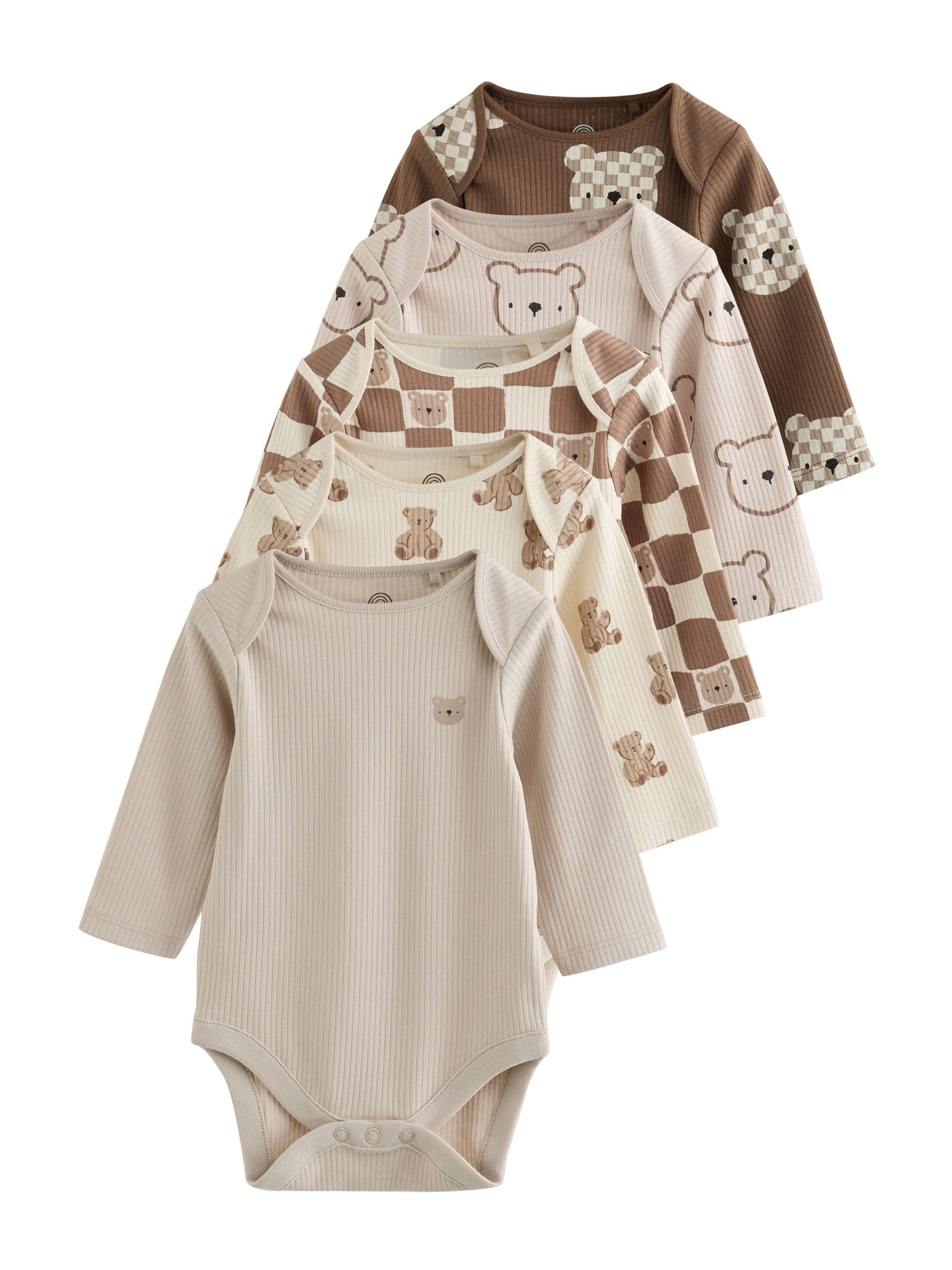 Next body neonato maniche lunghe cotone confezione da 5