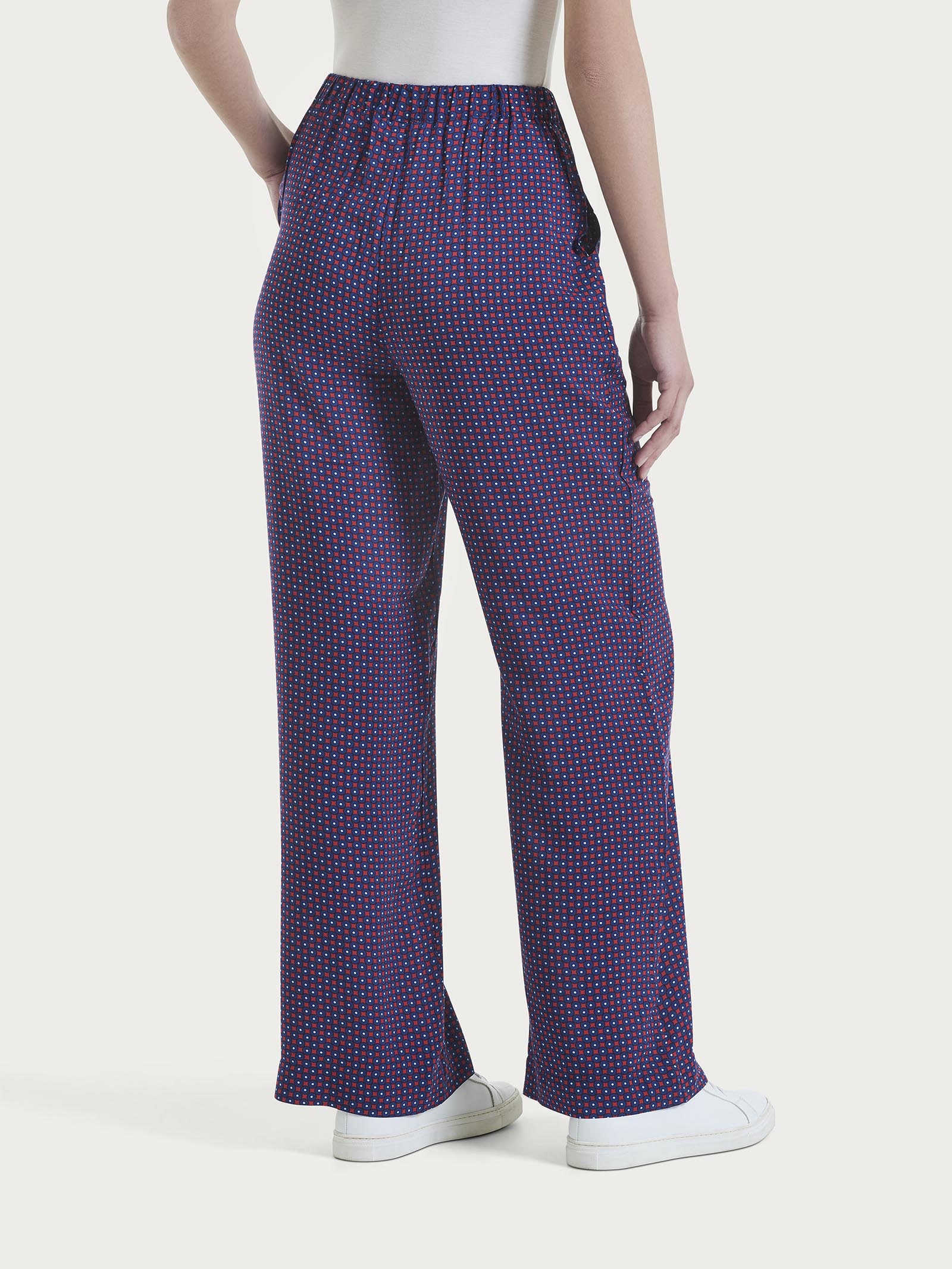 Ragno EcoSeta Pantalone Ampio pantalone fantasia salsa