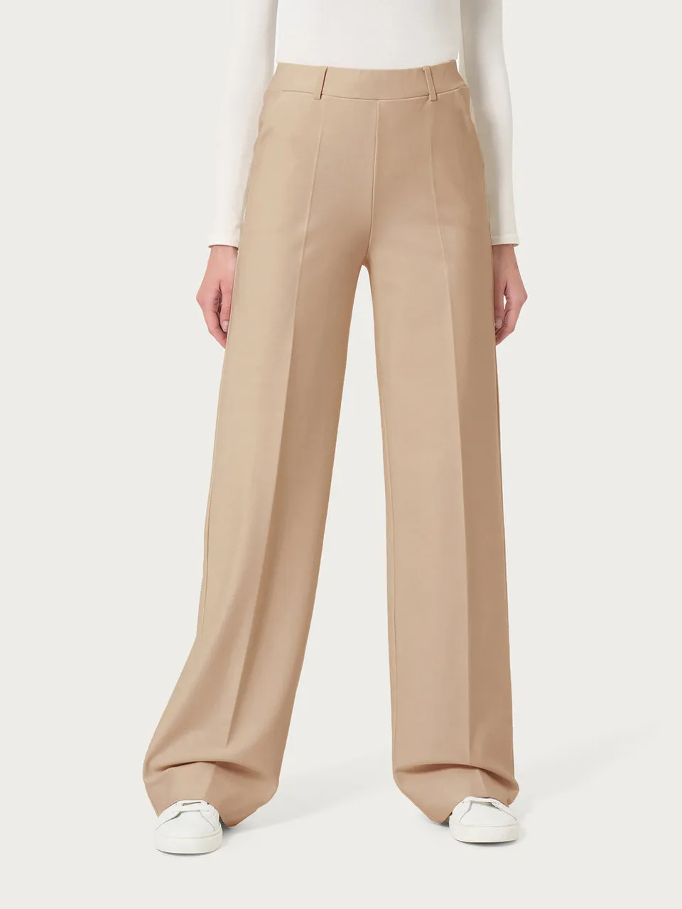 Ragno Compact Palazzo pantaloni donna gamba larga Irish Cream