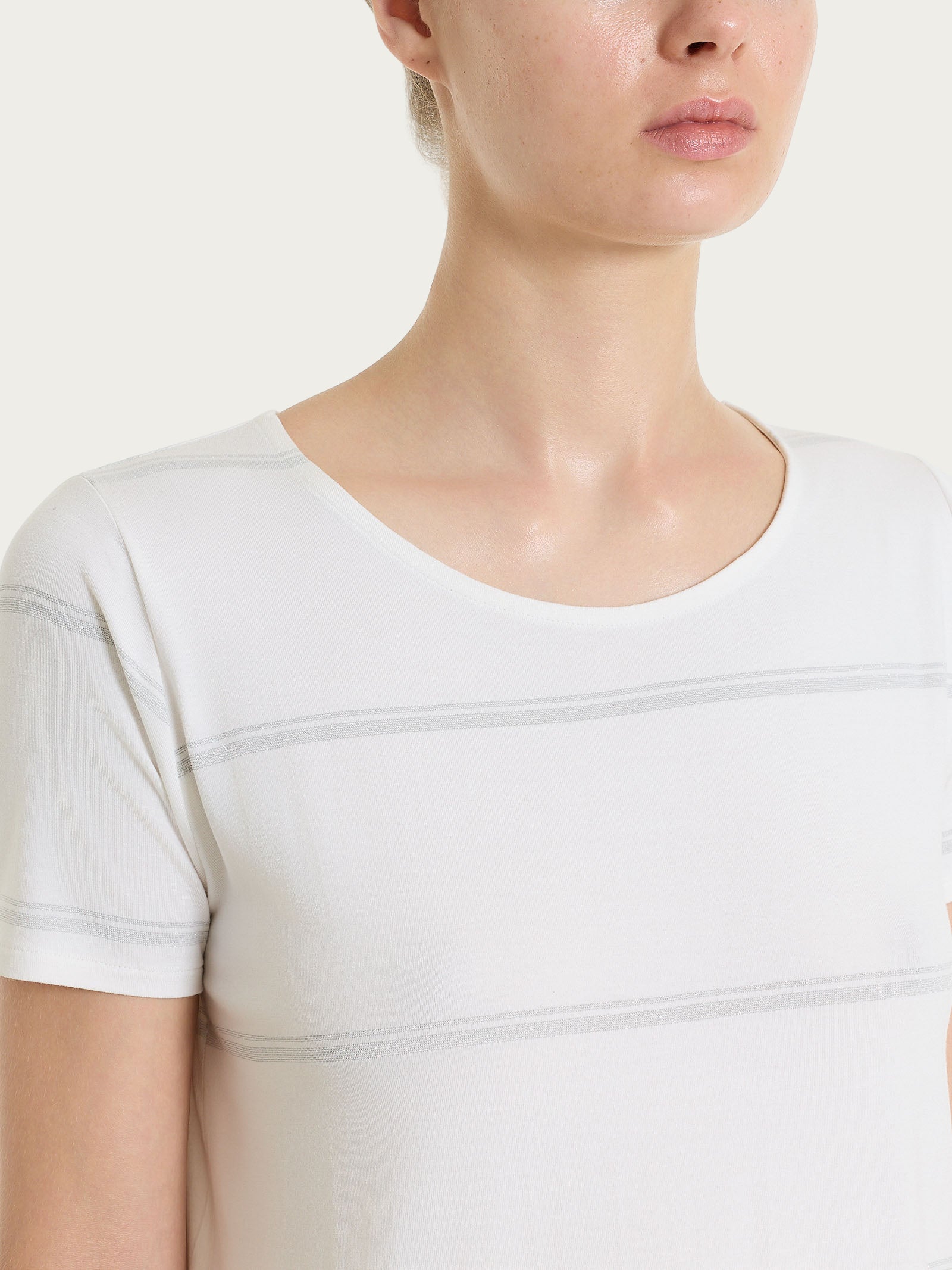 Ragno Viscosa Summer maglietta righe bianco
