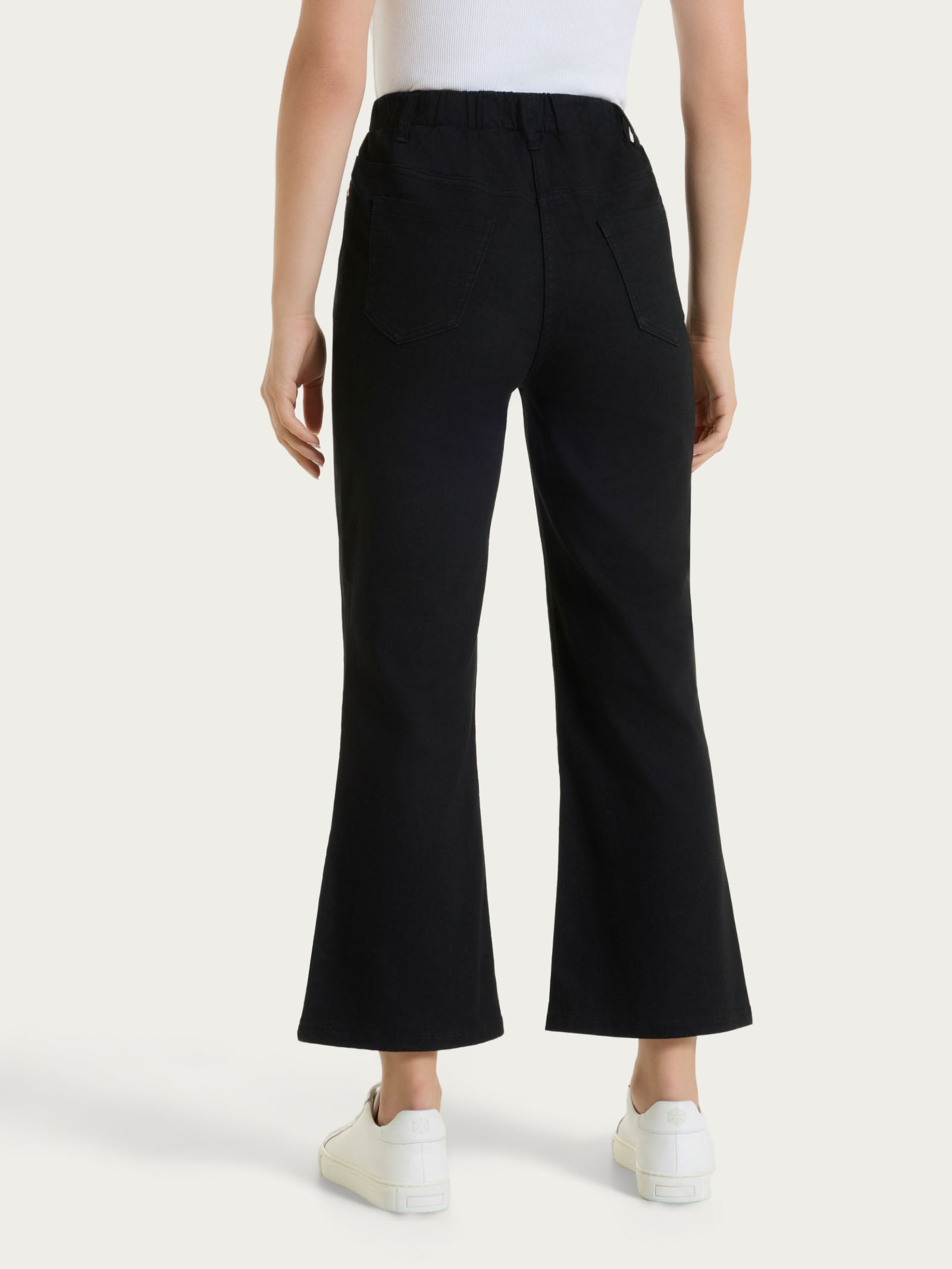 Ragno Light Denim Jeans Flare Nero cotone elasticizzato