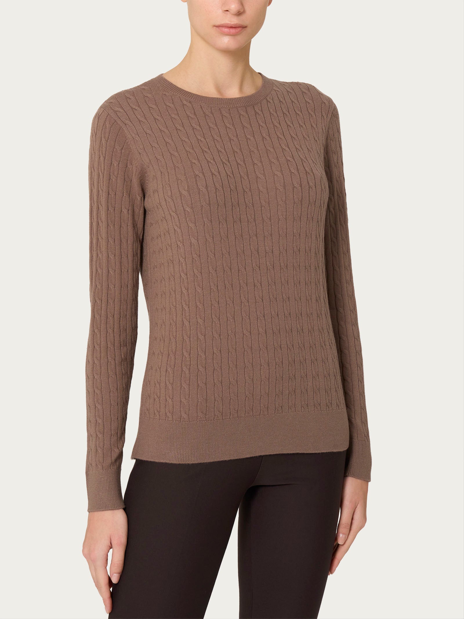 Ragno Super Soft Girocollo maglia marrone Pine Bark