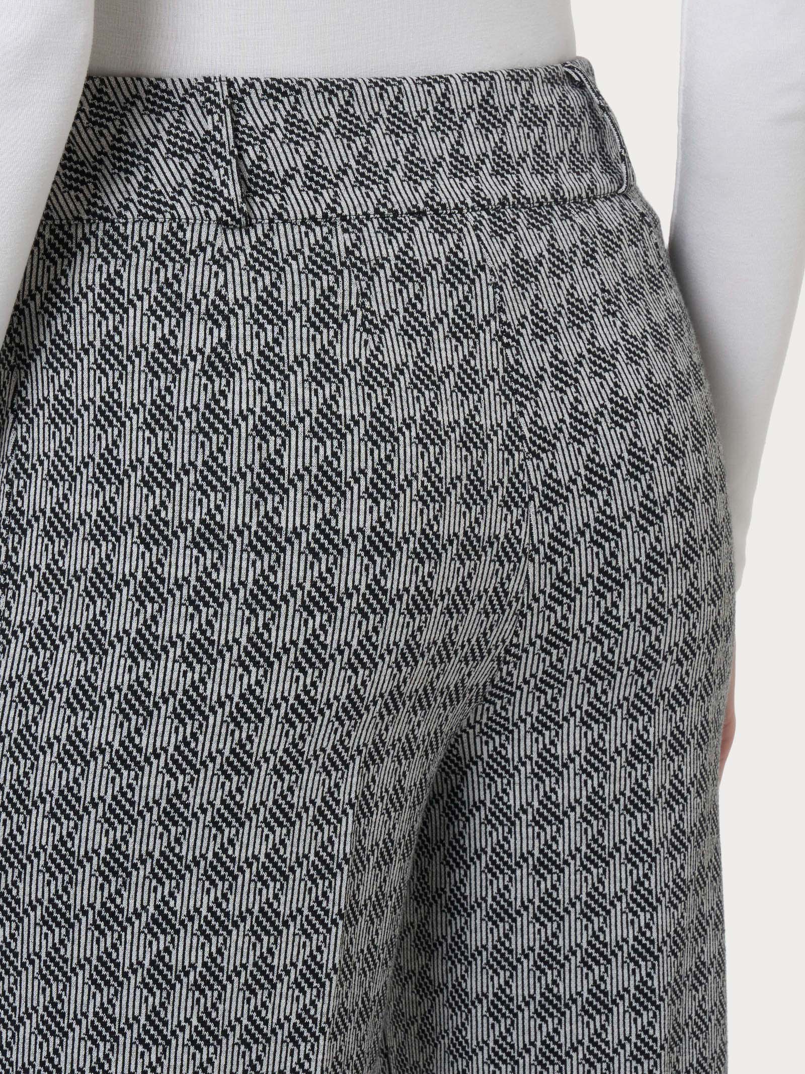 Ragno Compact Pantalone Carota Nero Pied-de-poule