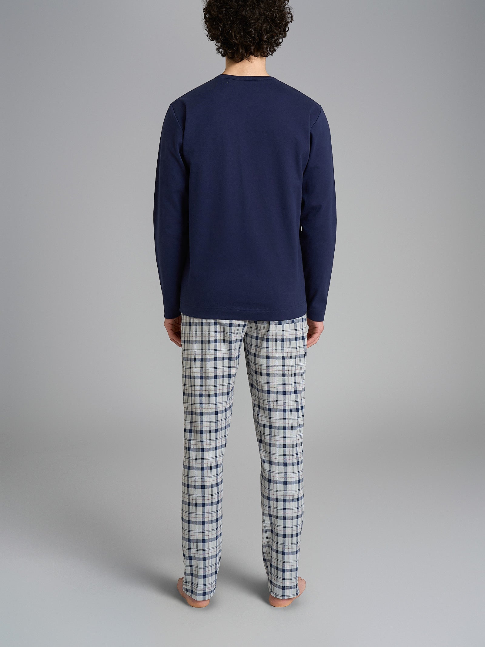 Ragno Jersey Cotone pigiama serafino tartan High-rise cotone