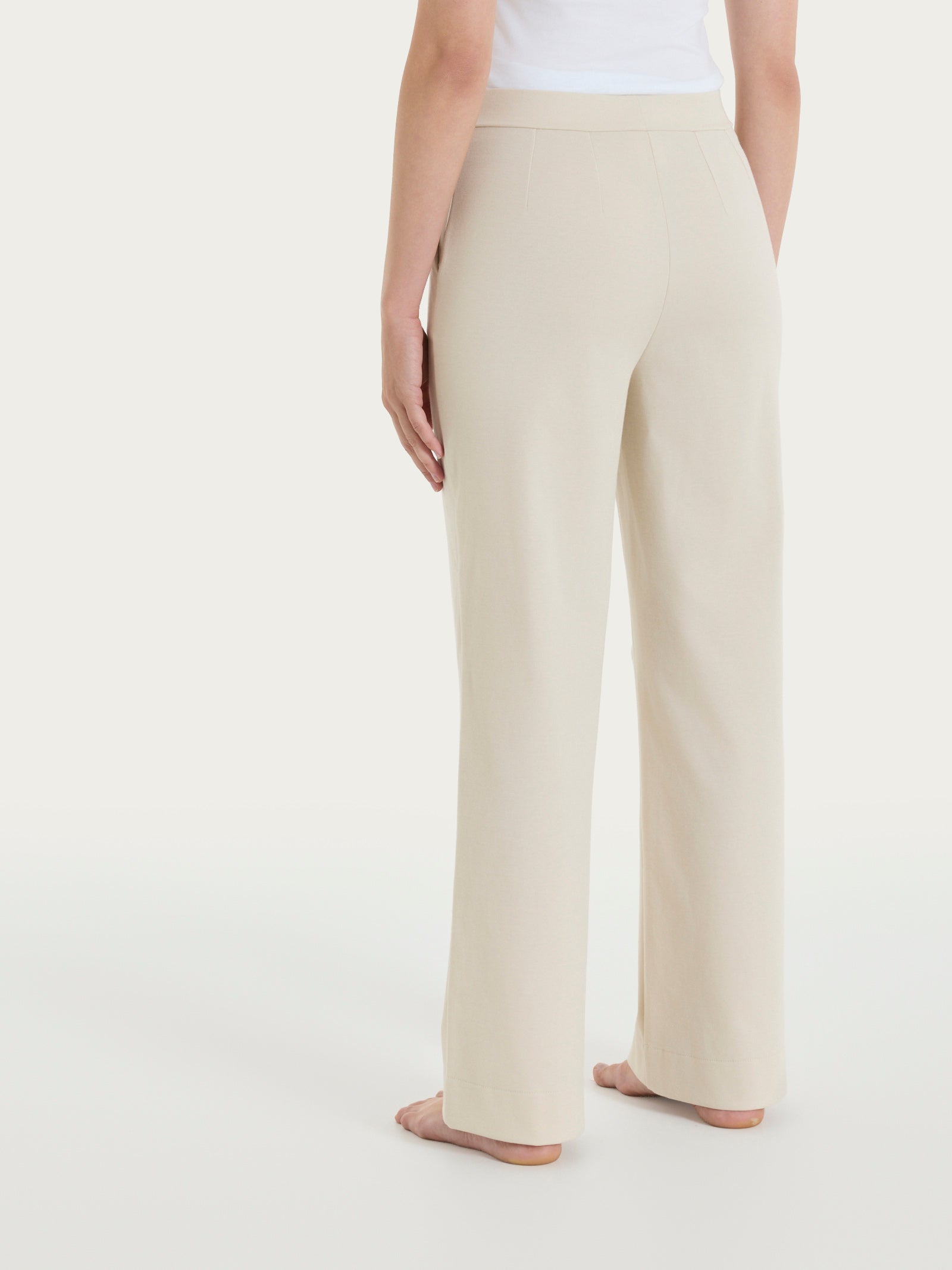 Ragno Jersey di Cotone pantalone ampio Champignon wide leg