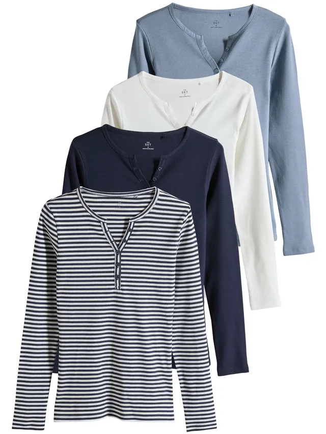 Geo Next The Set Maglia Serafino Donna 4 Pezzi Maniche Lunghe