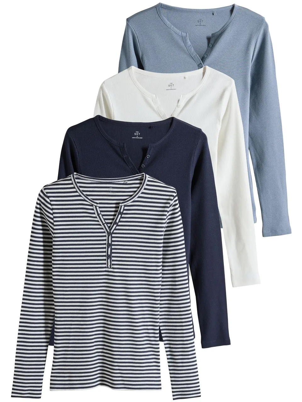 Geo Next The Set Maglia Serafino Donna 4 Pezzi Maniche Lunghe
