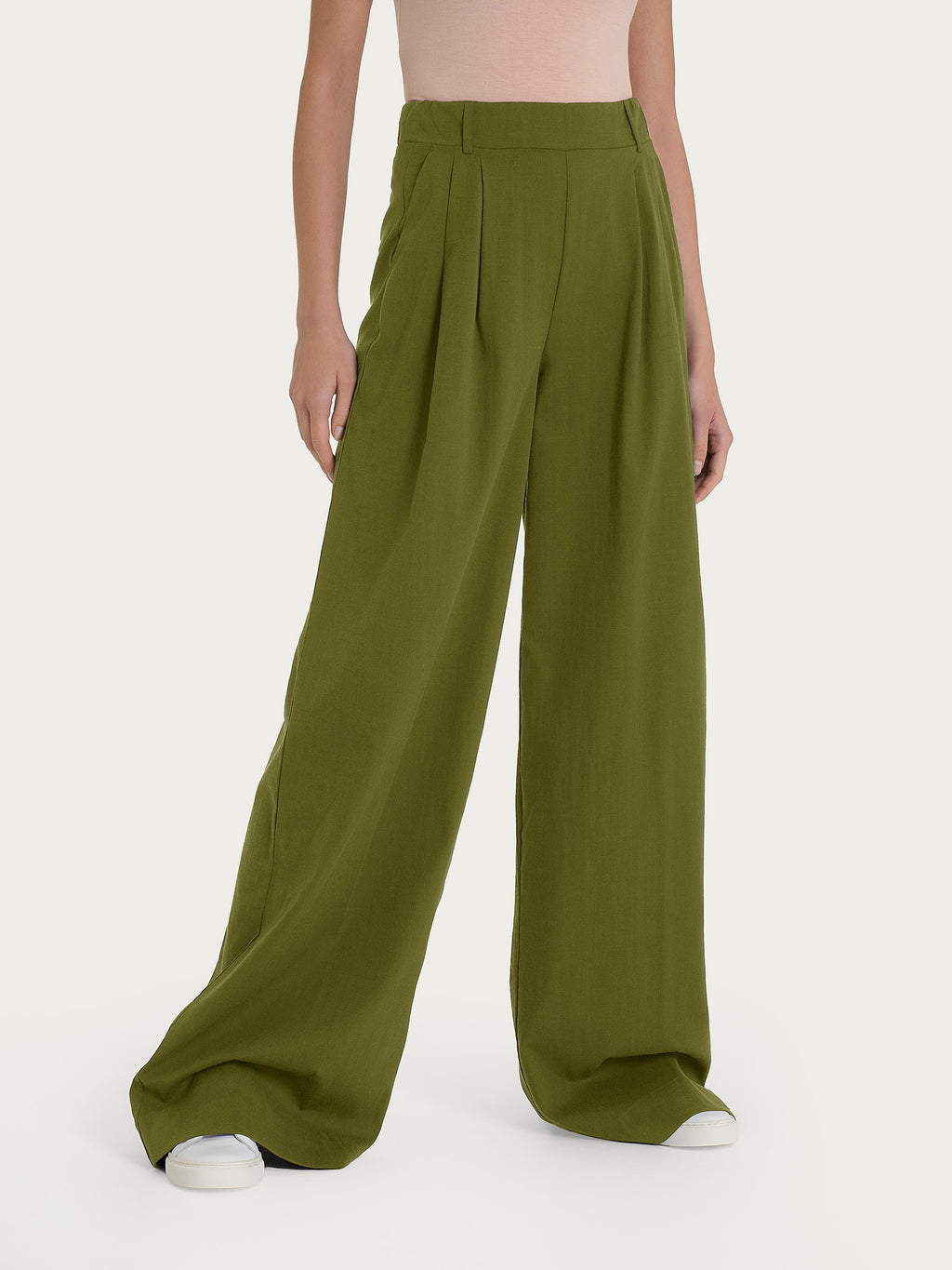 Ragno Super Natural Palazzo Pantaloni Sphagnum tencel ampio