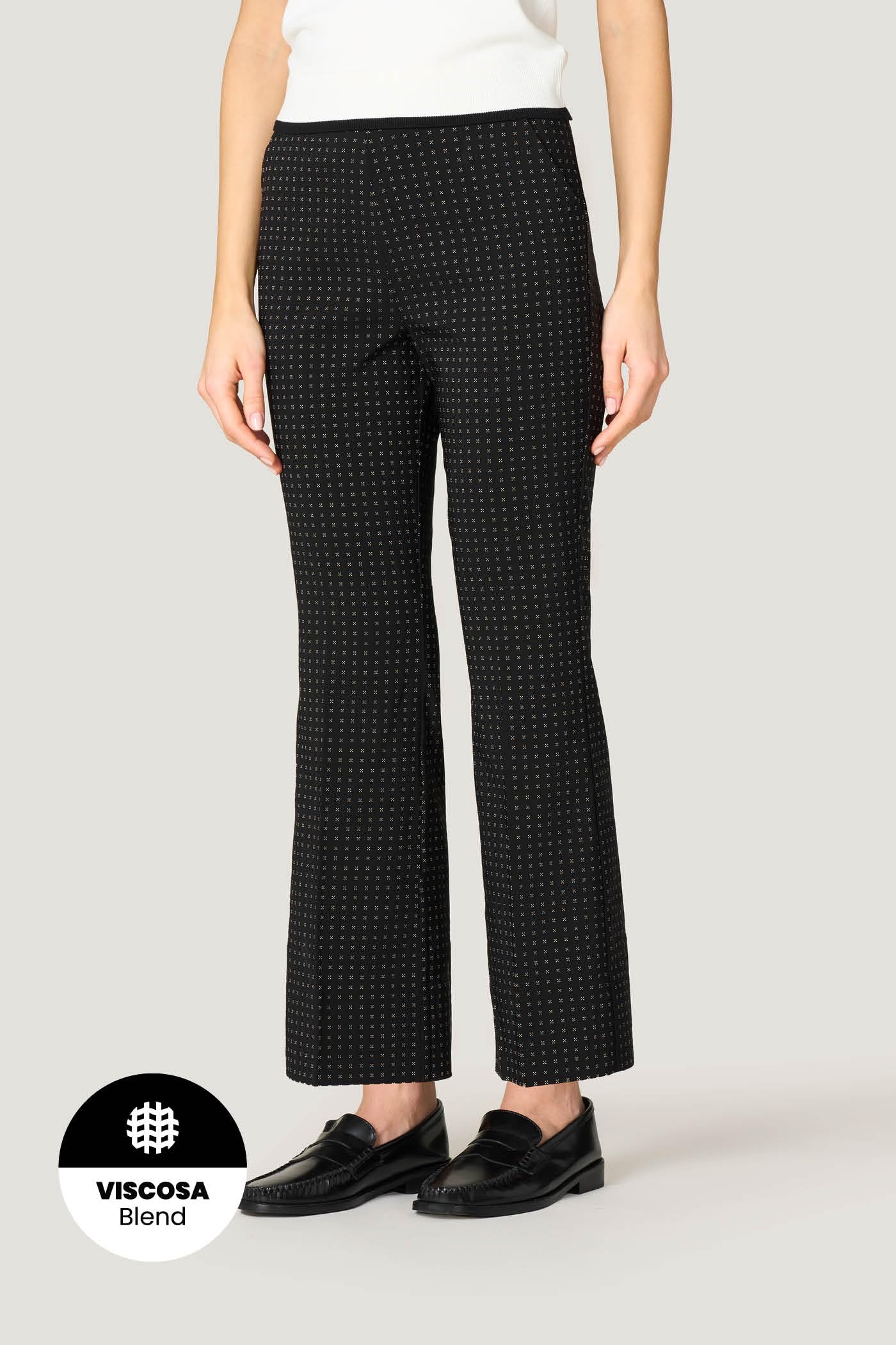 Goldenpoint Flare Cravatta leggings svasato viscosa