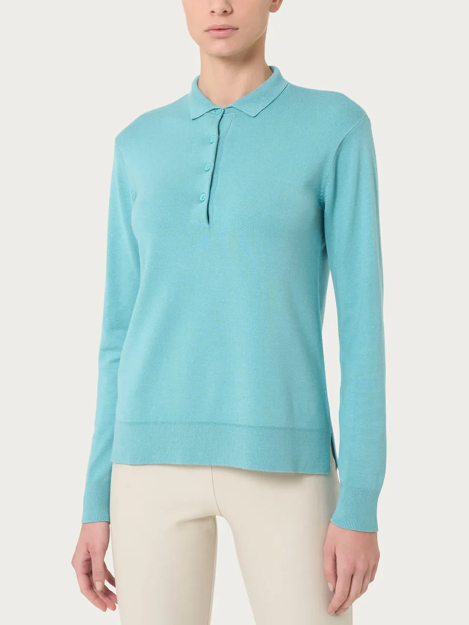 Ragno Four Seasons Polo maglia nile blue viscosa