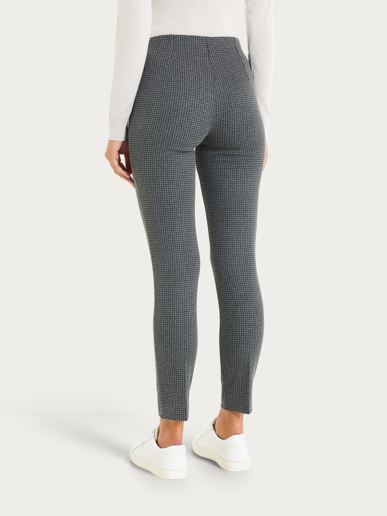 Ragno Compact pantalone sigaretta ardesia micro check skinny