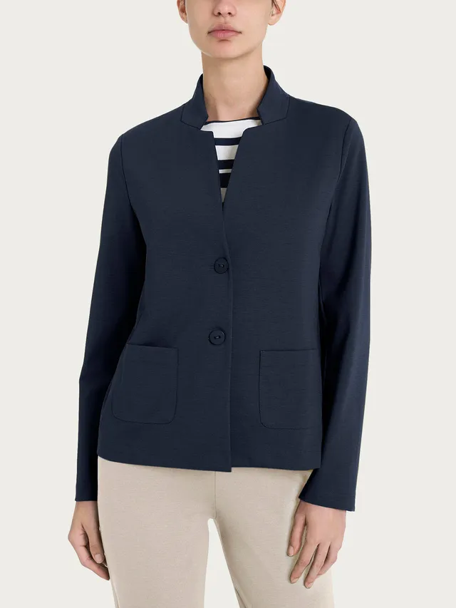 Ragno Compact Light Blazer Corto Blu due bottoni