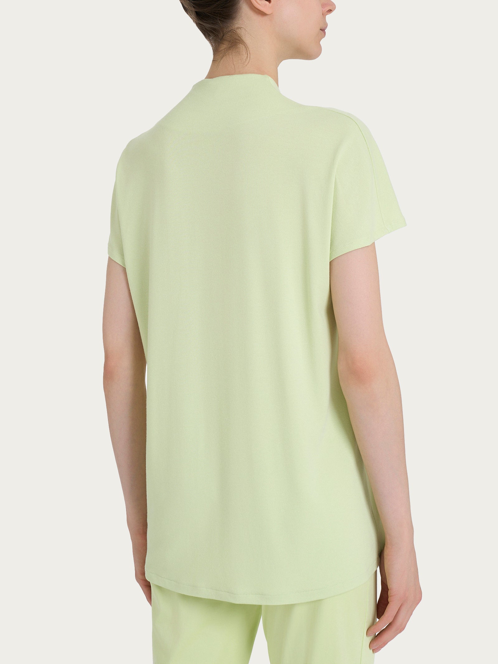Ragno Viscosa Summer Maglietta Piega Frontale Shadow Lime crepe