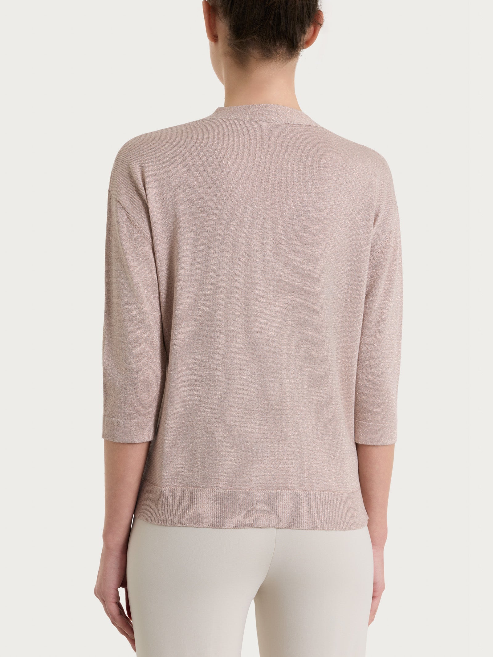 Ragno Summertime Lurex cardigan donna rosa Sphinx