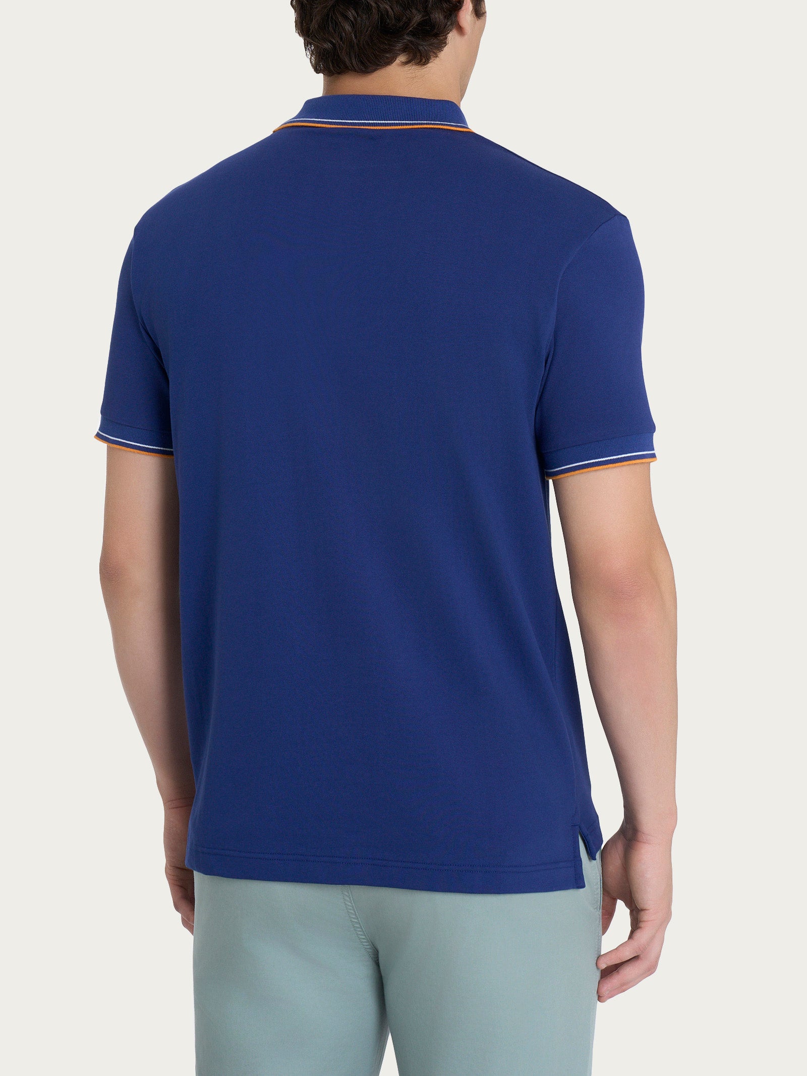 Ragno Eco Cotton Polo Piquet Stretch uomo cotone Blueberry