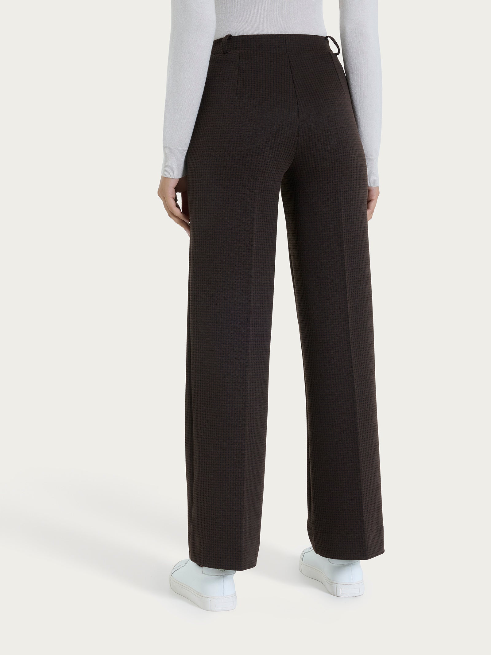 Ragno Compact pantalone ampio wide leg Chocolate Torte