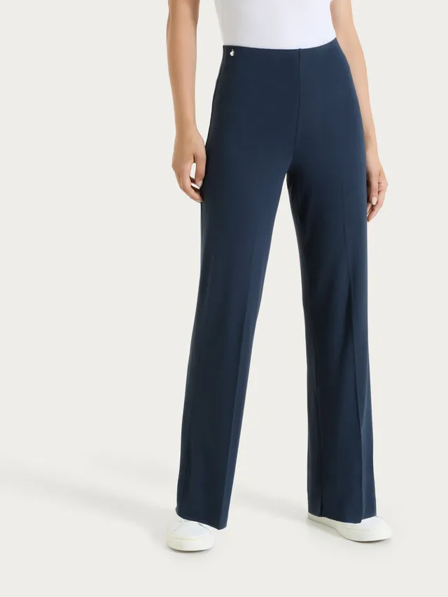 Ragno Wide Pants pantalone largo viscosa blu