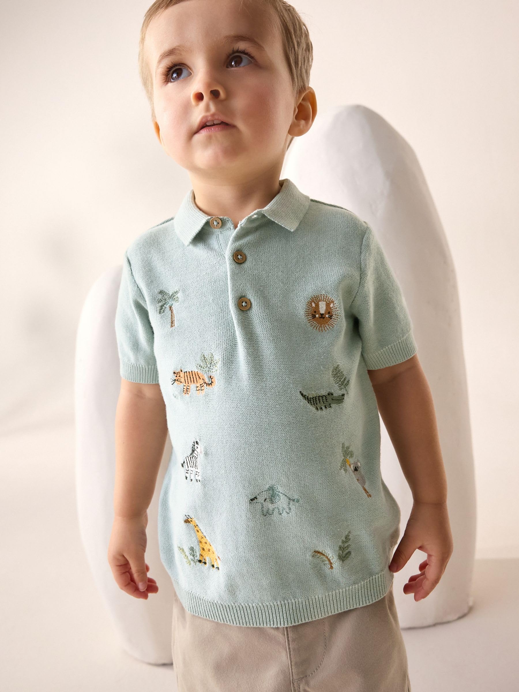 Next Polo Maglia Ragazzo Maniche Corte Cotone Ricami