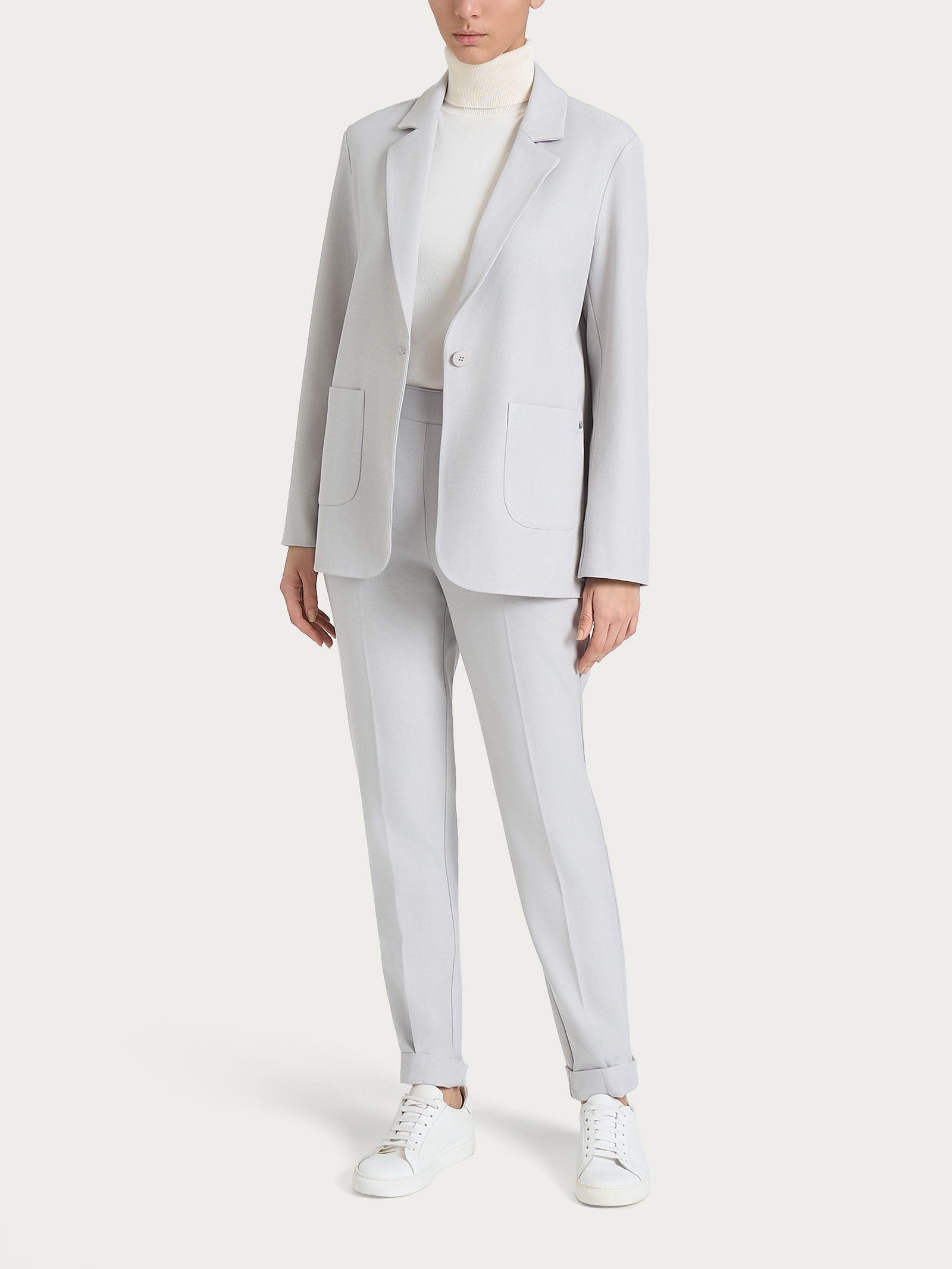 Ragno Compact Blazer Over Giacca Ghiaia Mel Flannel Twill