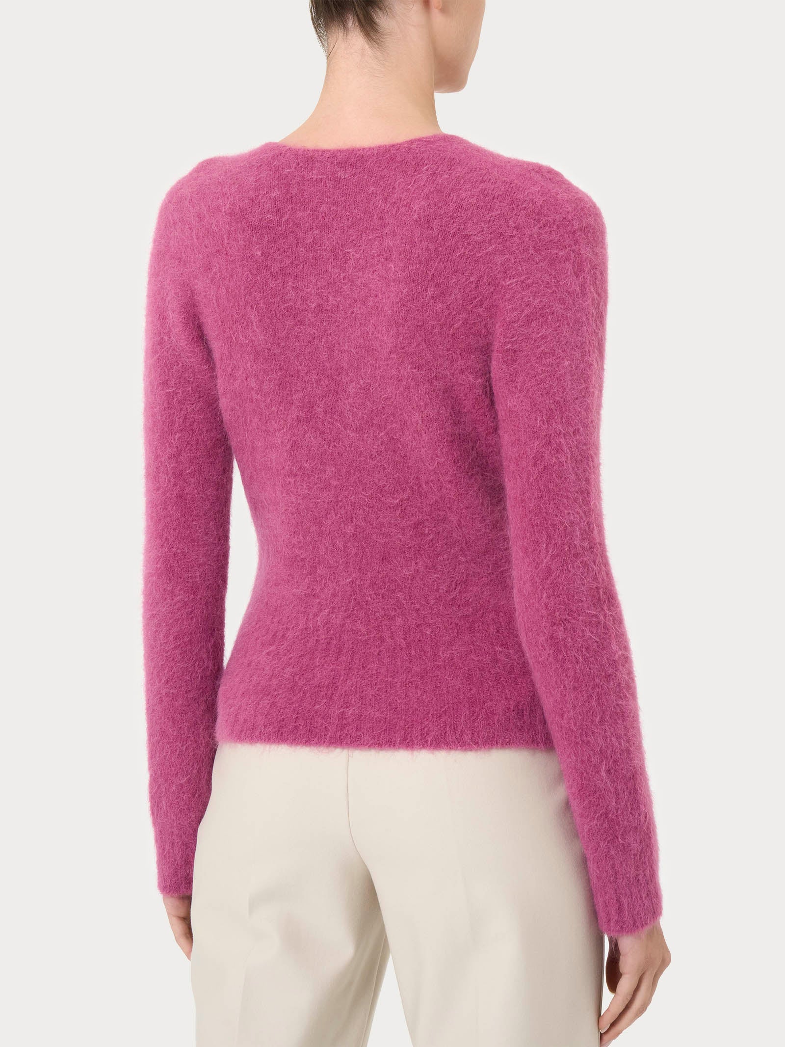 Ragno Merino Soft maglia incrocio lana alpaca Red Violet