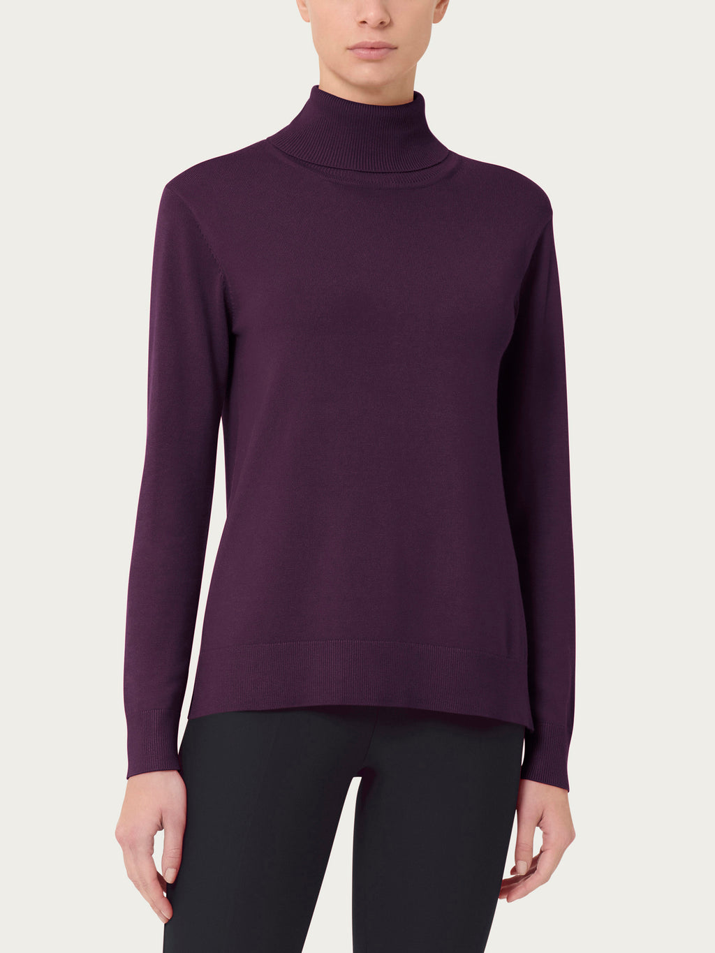 Ragno Four Seasons Turtleneck dolcevita donna Plum Perfect viscosa