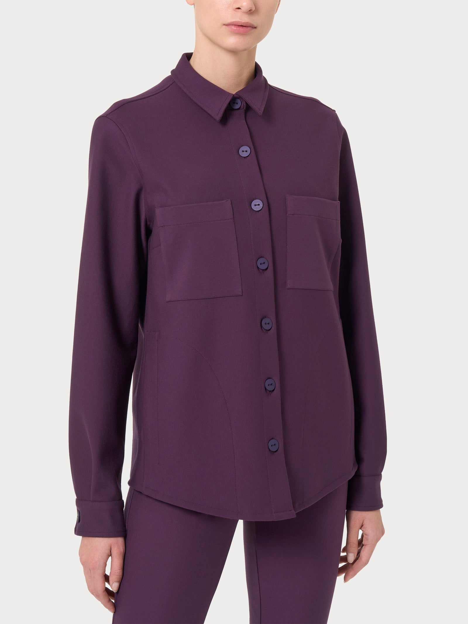 Ragno Compact Shacket Plum Perfect giacca leggera