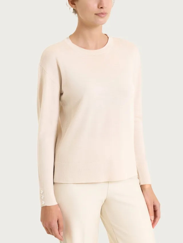 Ragno Merino Soft Maglia Girocollo Lana Avorio