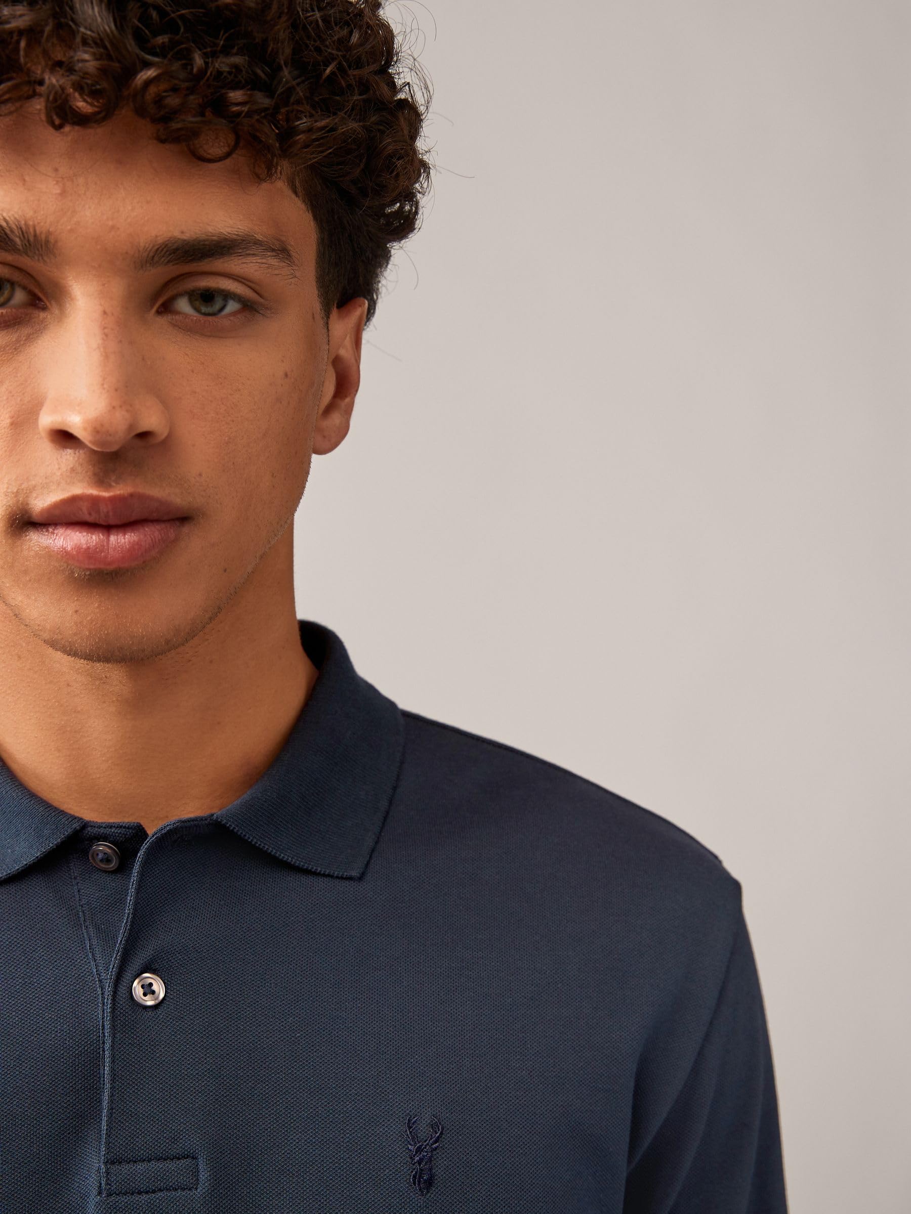 Next polo uomo maniche lunghe piqué regular cotone