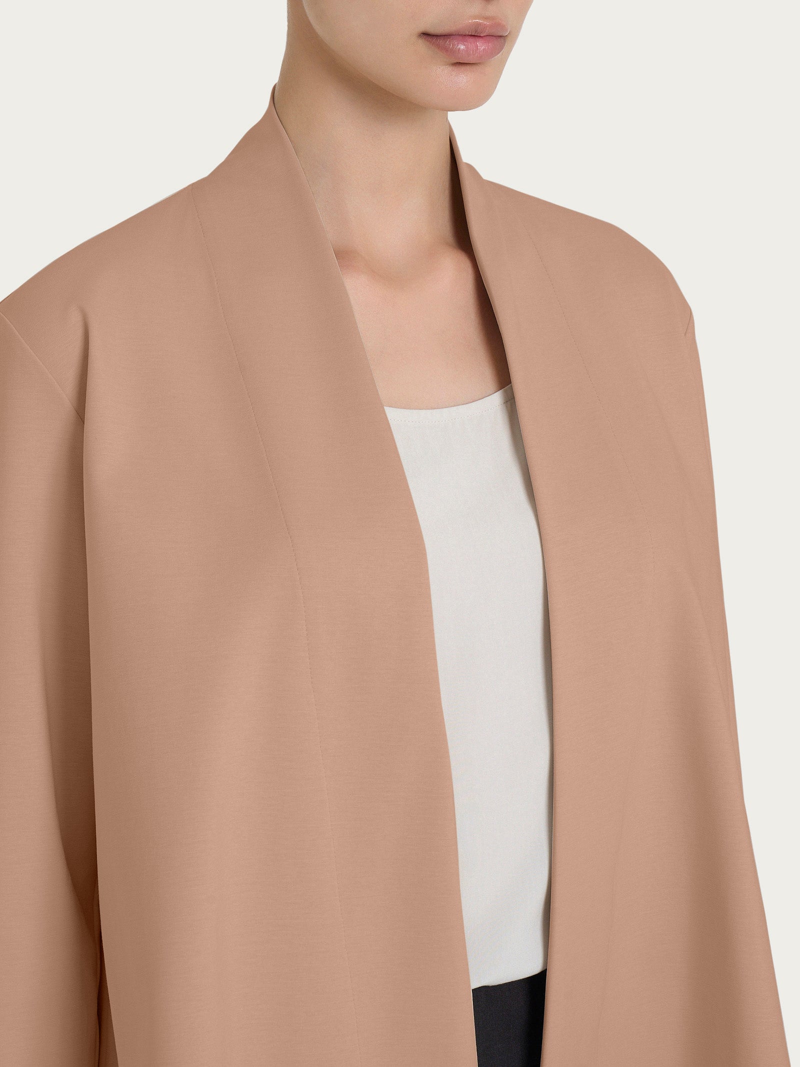 Ragno Compact Light Aperto cardigan donna Warm Taupe leggero