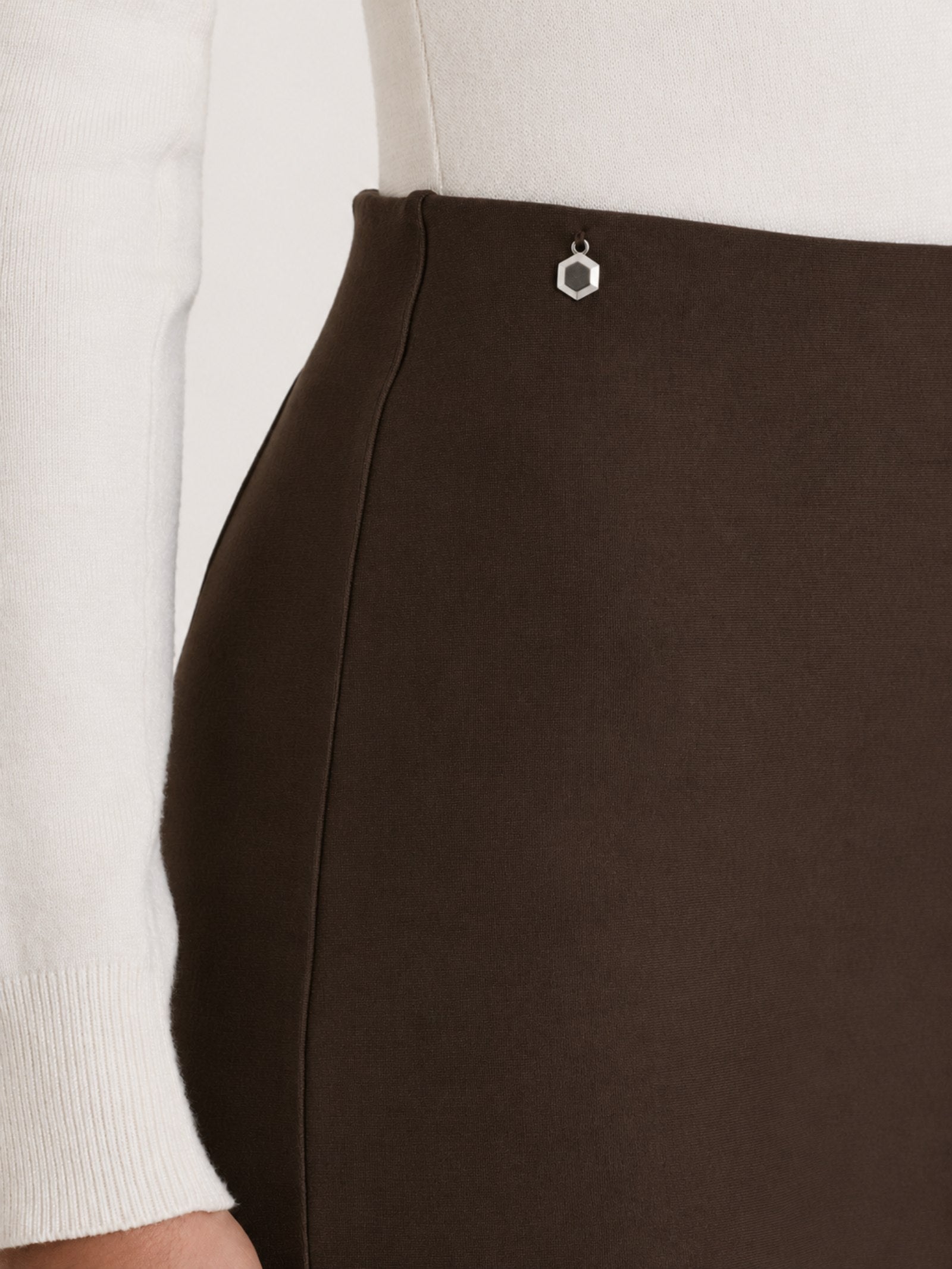 Ragno Compact Pantalone ampio Chocolate viscosa elasticizzata