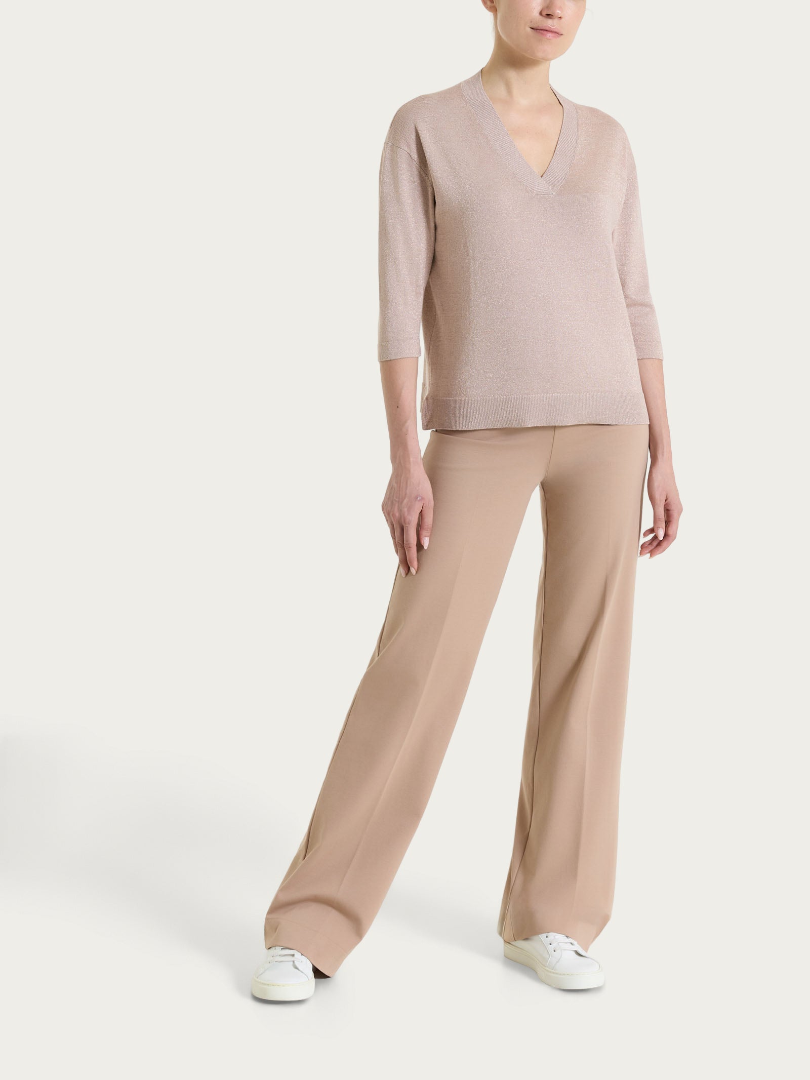 Ragno Compact Light Pantalone Ampio Warm Taupe Cotone