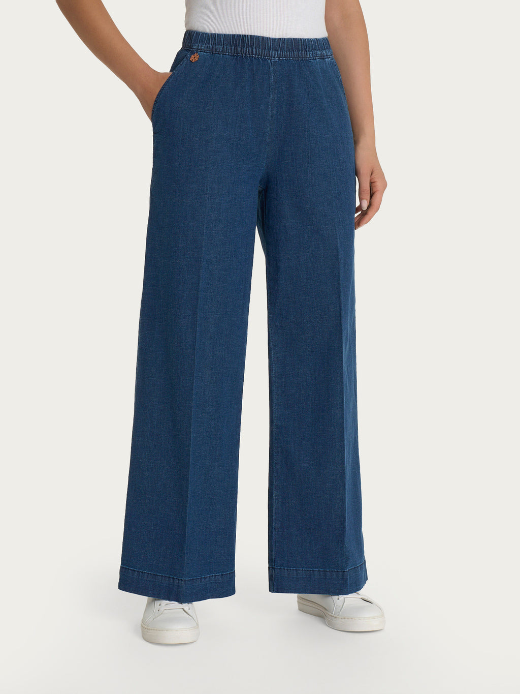 Ragno Super Denim jeans palazzo indaco leggero