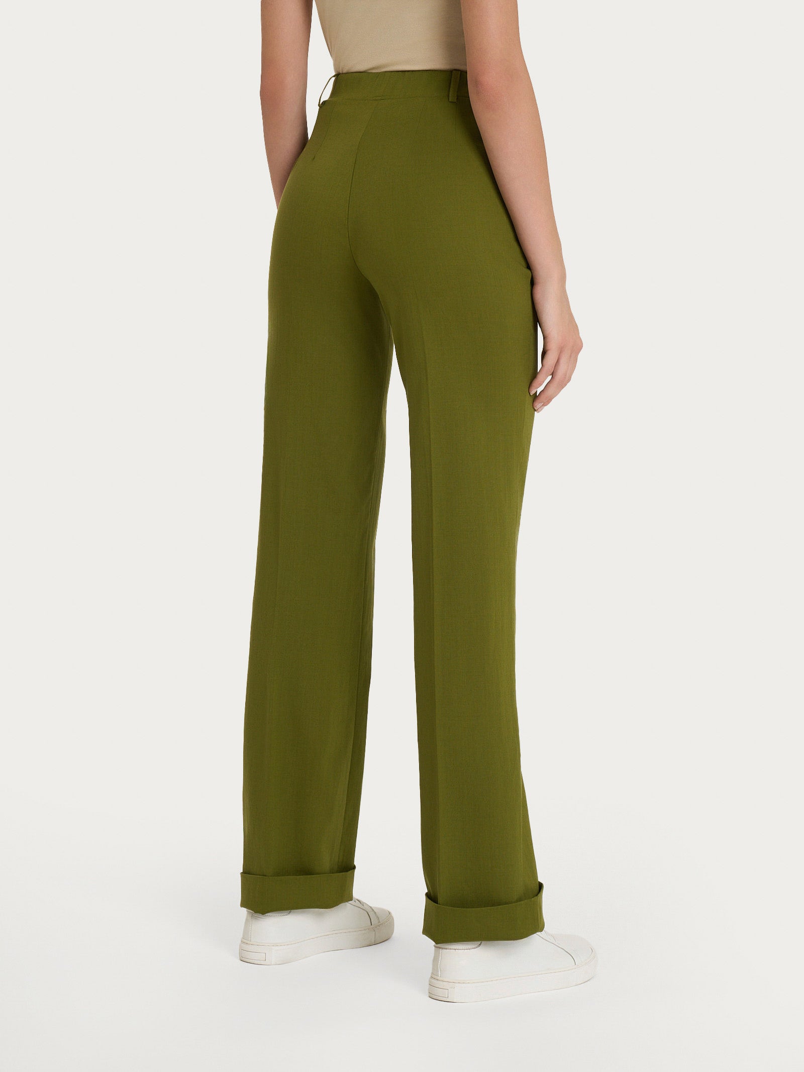 Ragno Super Natural pantalone dritto con tasche Sphagnum verde