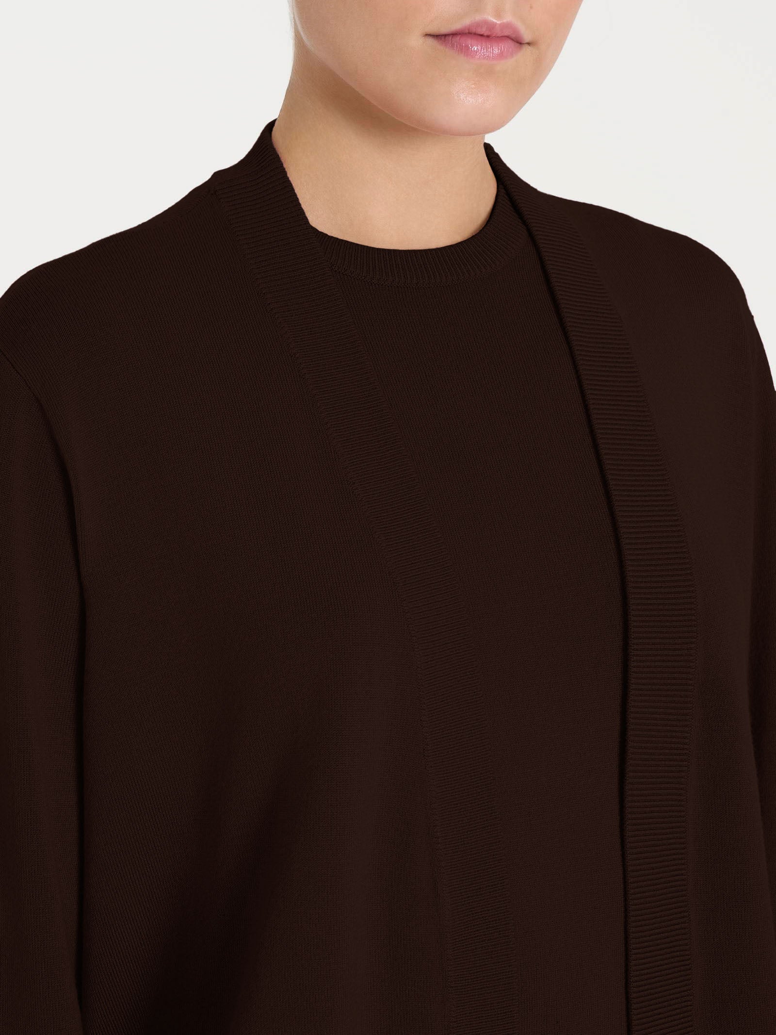 Ragno Four Seasons cardigan corto chocolate torte viscosa