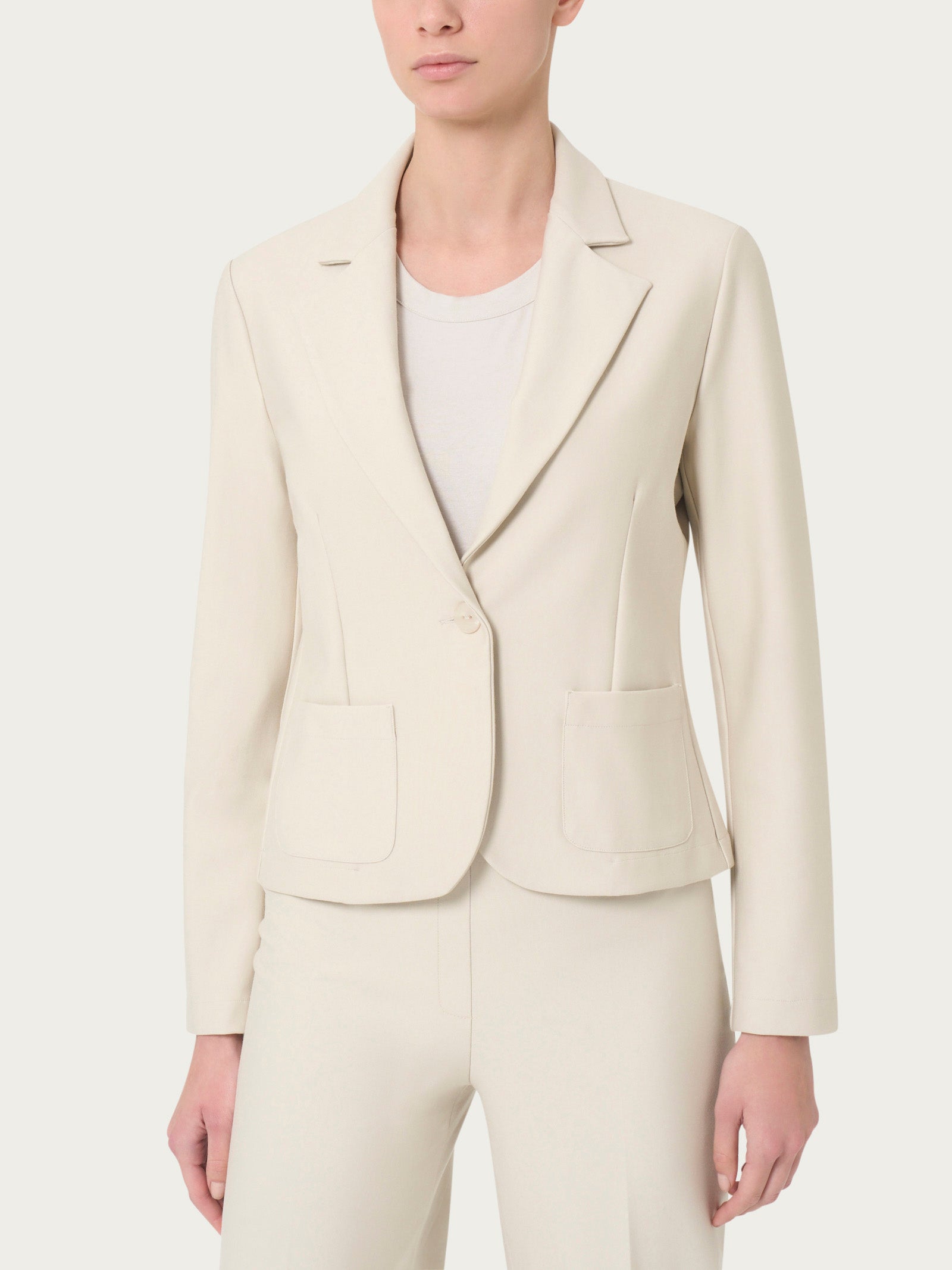 Ragno Compact Blazer Corto 1 Bottone Champignon elastico