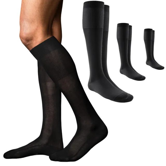 Lady C Dublo calze lunghe uomo misto lana 3 paia eleganti invernali