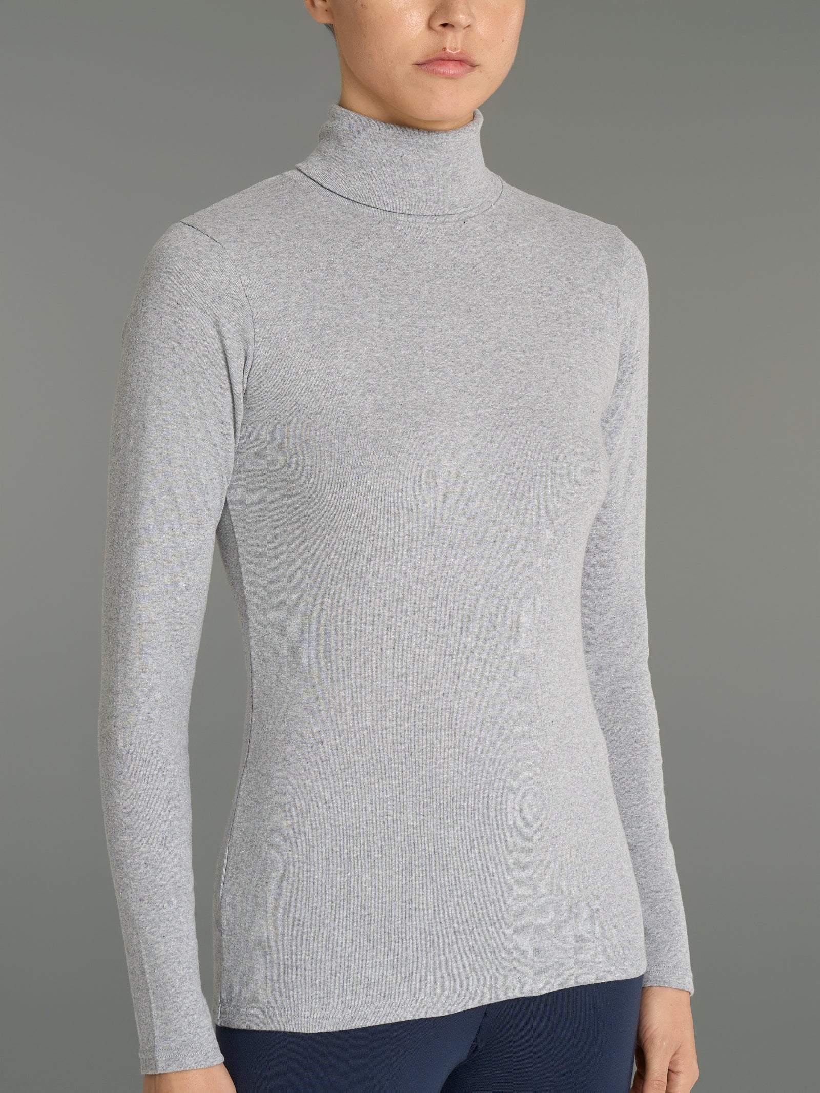 Ragno Thermo Cotton dolcevita Argento Mel. cotone