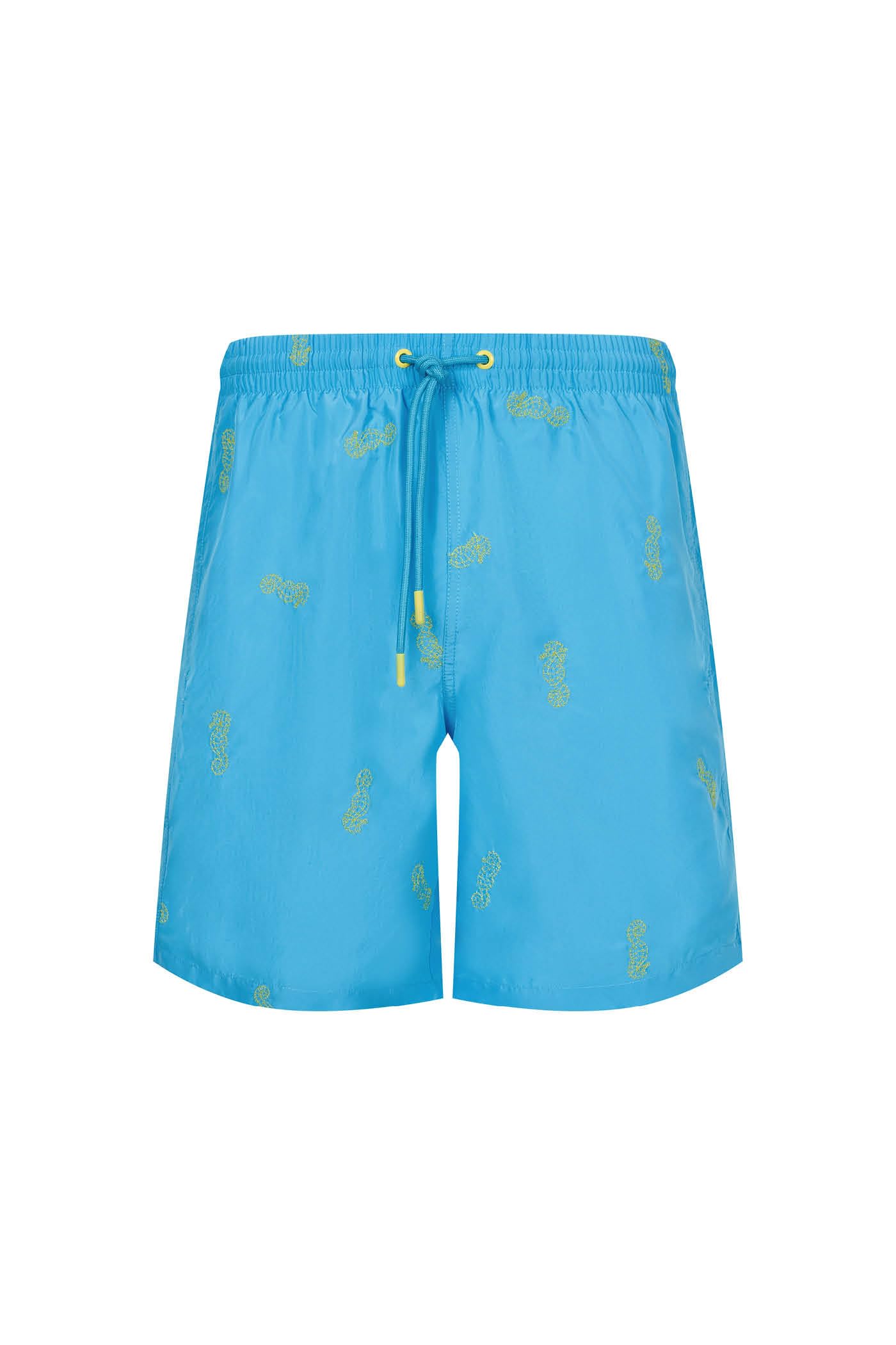 Goldenpoint Ricamo Ippocampo Costume Mare Uomo Media Lunghezza