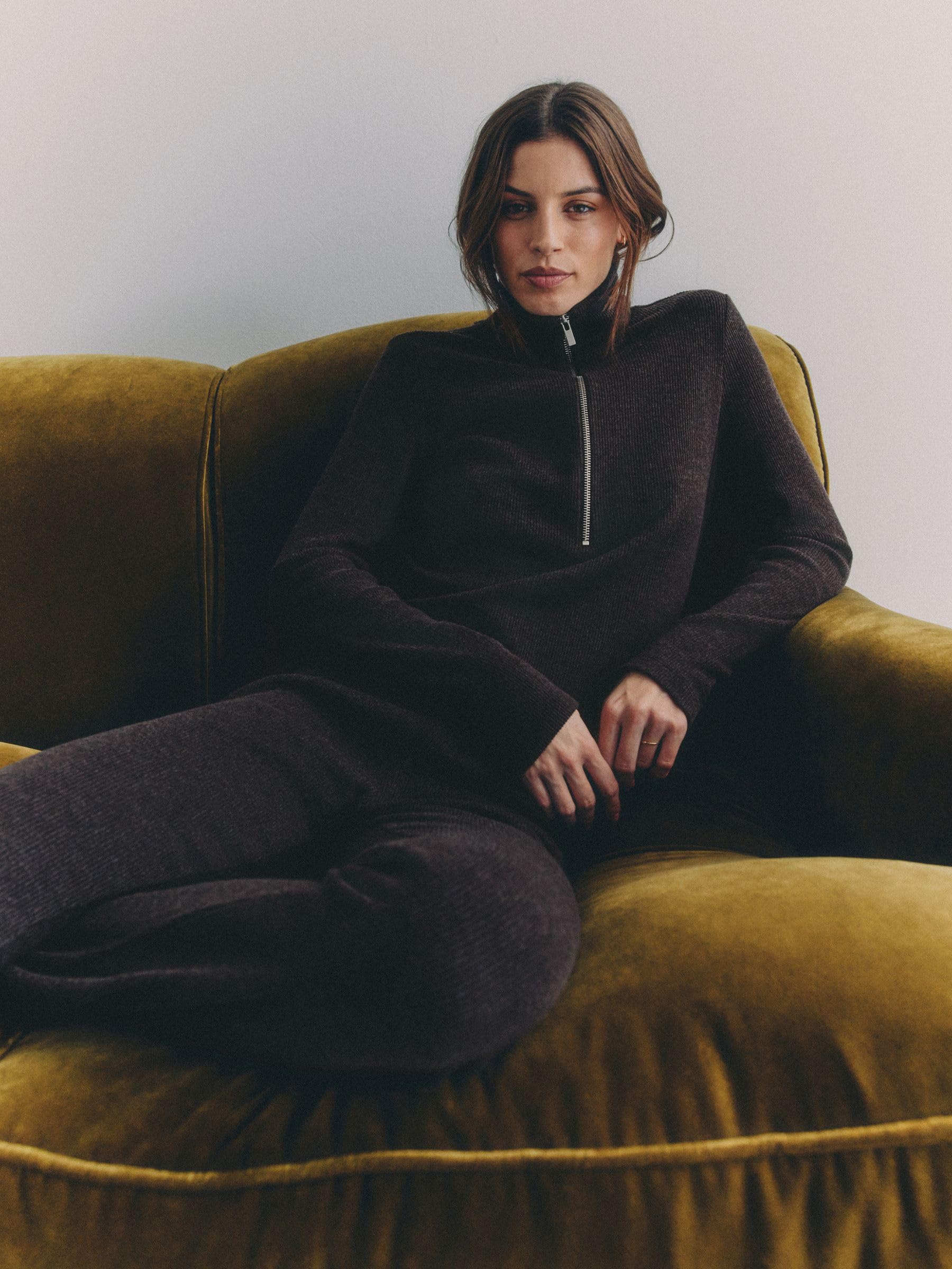 Geo Next The Set maglione collo alto donna 2 pezzi coste zip