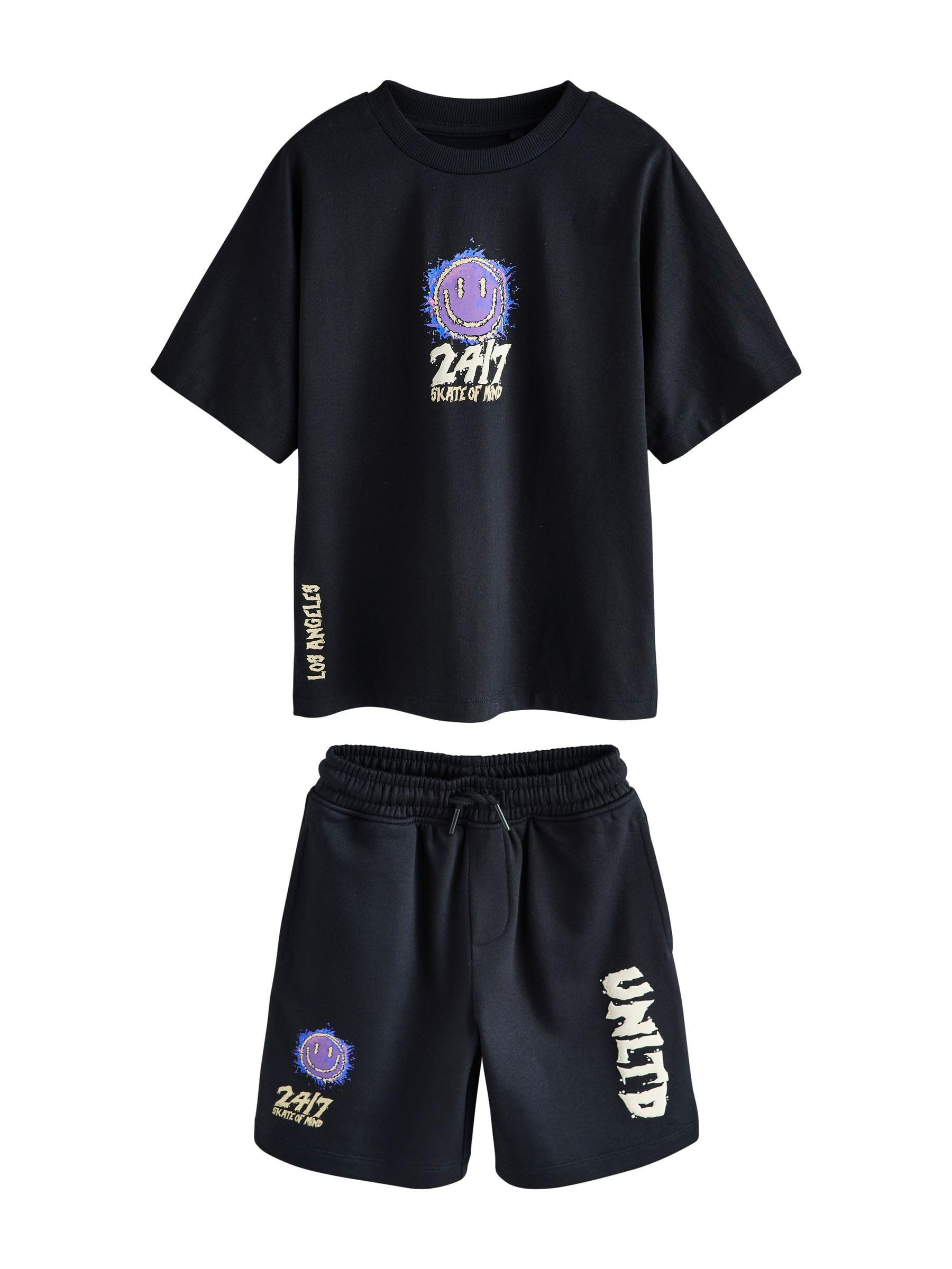 Next Completo Maglietta e Shorts Bambino Nero